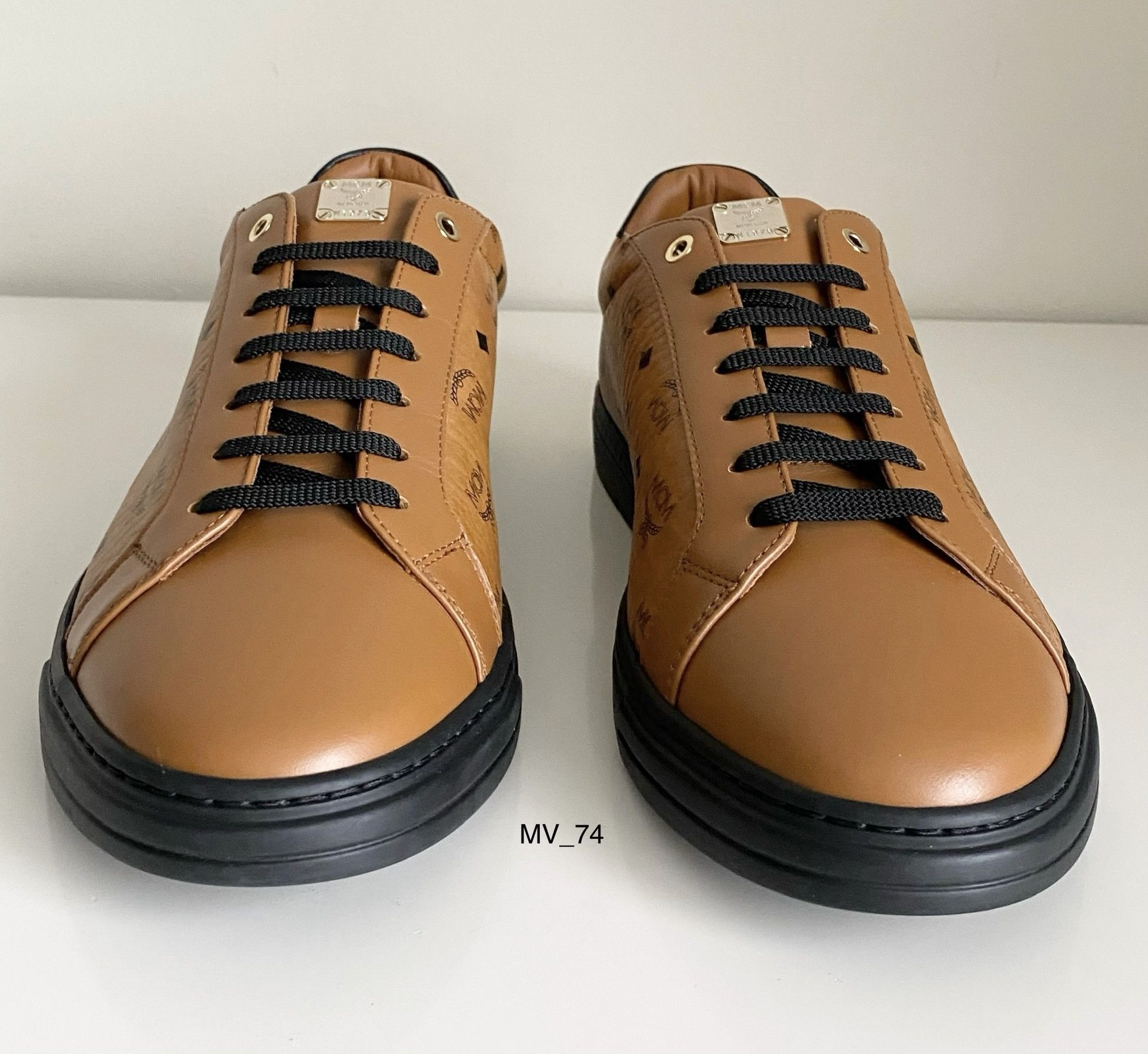 MCM MCM Cognac Visetos Leather Sneakers - Sz EU 44 / US 11 - NIB Size US 11 / EU 44 - 3 Thumbnail