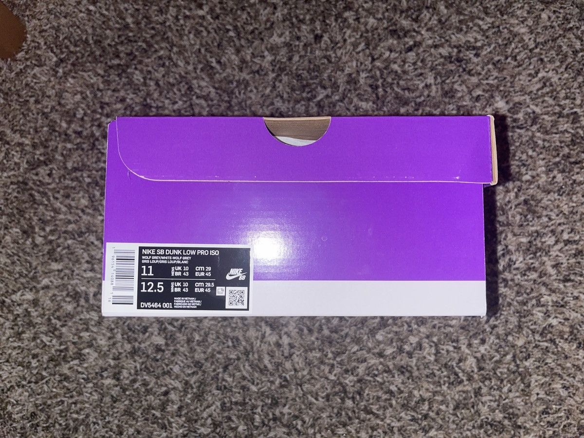 Nike Nike SB Dunk Low Pro ISO Orange Label Wolf Grey Gum Size US 11 / EU 44 - 8 Thumbnail