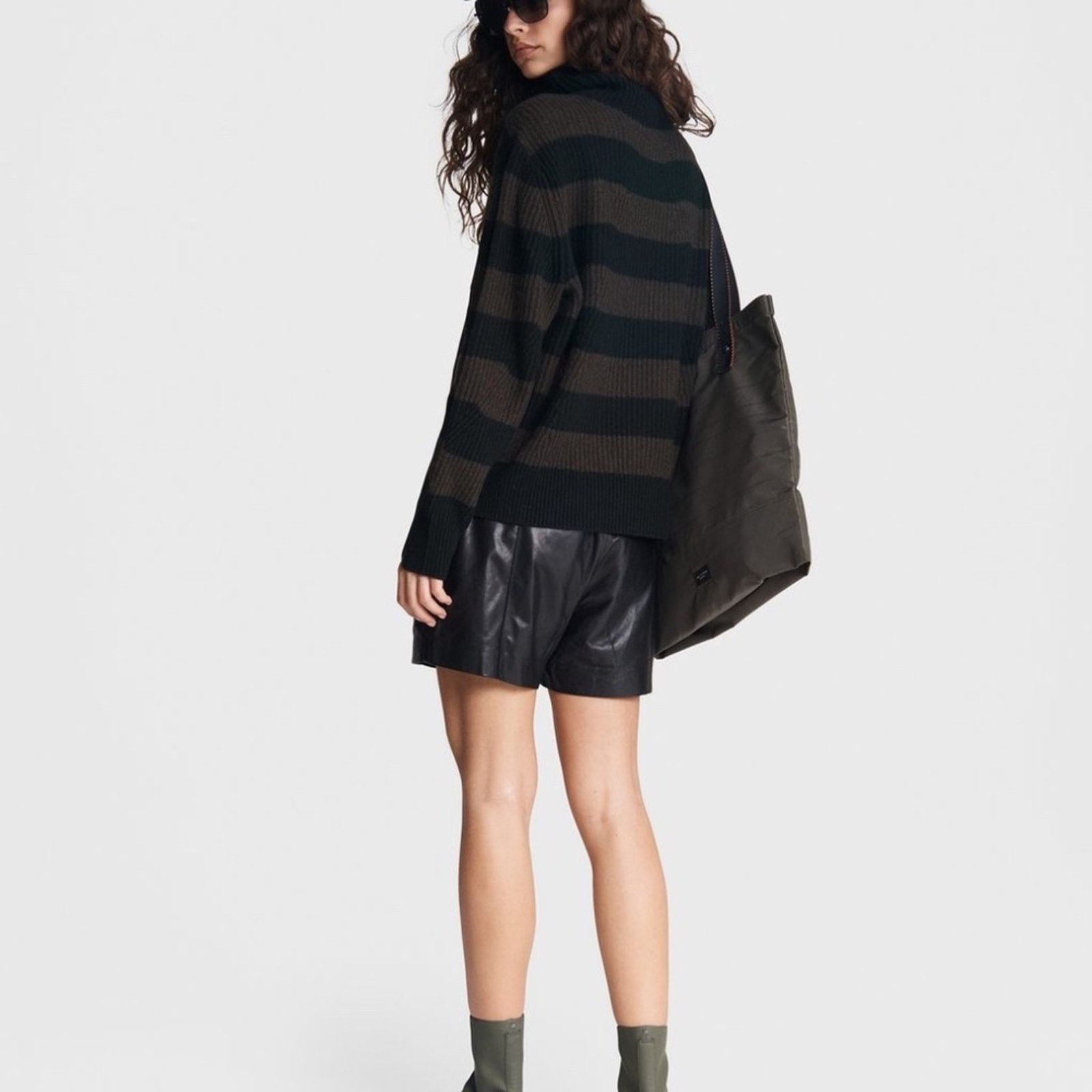 Rag & Bone Pierce Cashmere Wide Striped Turtleneck Sweater - Rag&Bone Size XL / US 12-14 / IT 48-50 - 5 Thumbnail