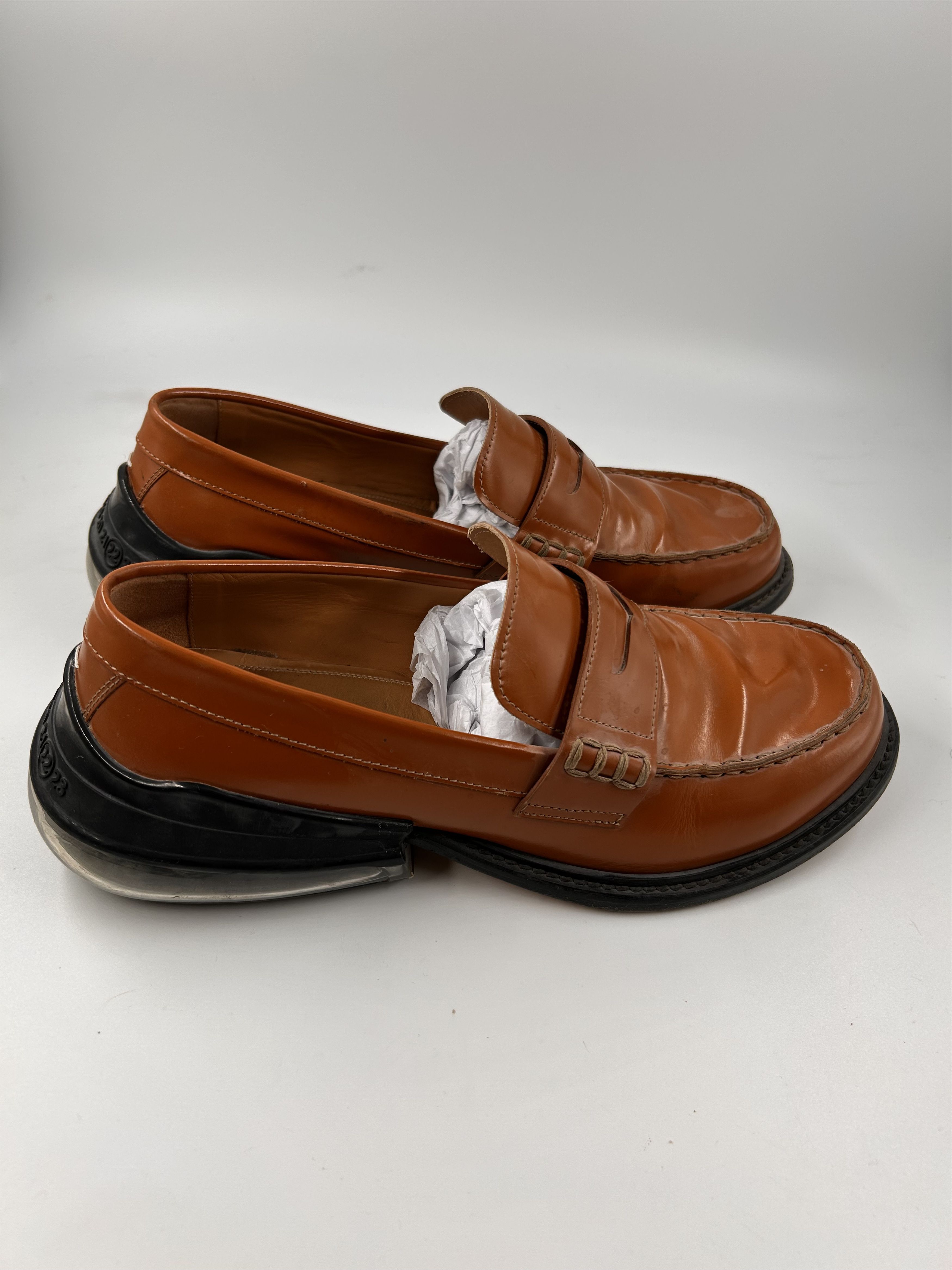 Maison Margiela Margiela Brown Leather AirBag Heel Loafer Size US 9.5 / EU 42-43 - 2 Thumbnail