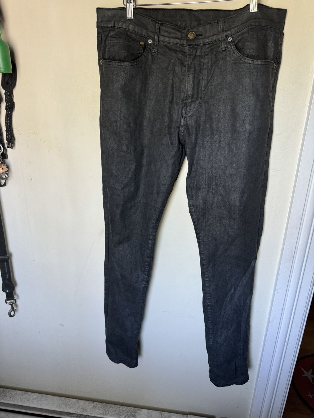 Other Mojo Rising Brand Waxed Grey Denim Jeans Size US 34 / EU 50 - 1 Thumbnail
