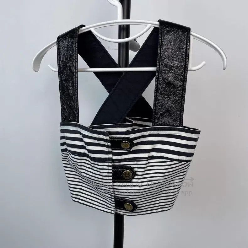 Louis Vuitton Louis Vuitton Black and white striped parquet camisole ves Size XS / US 0-2 / IT 36-38 - 3 Thumbnail