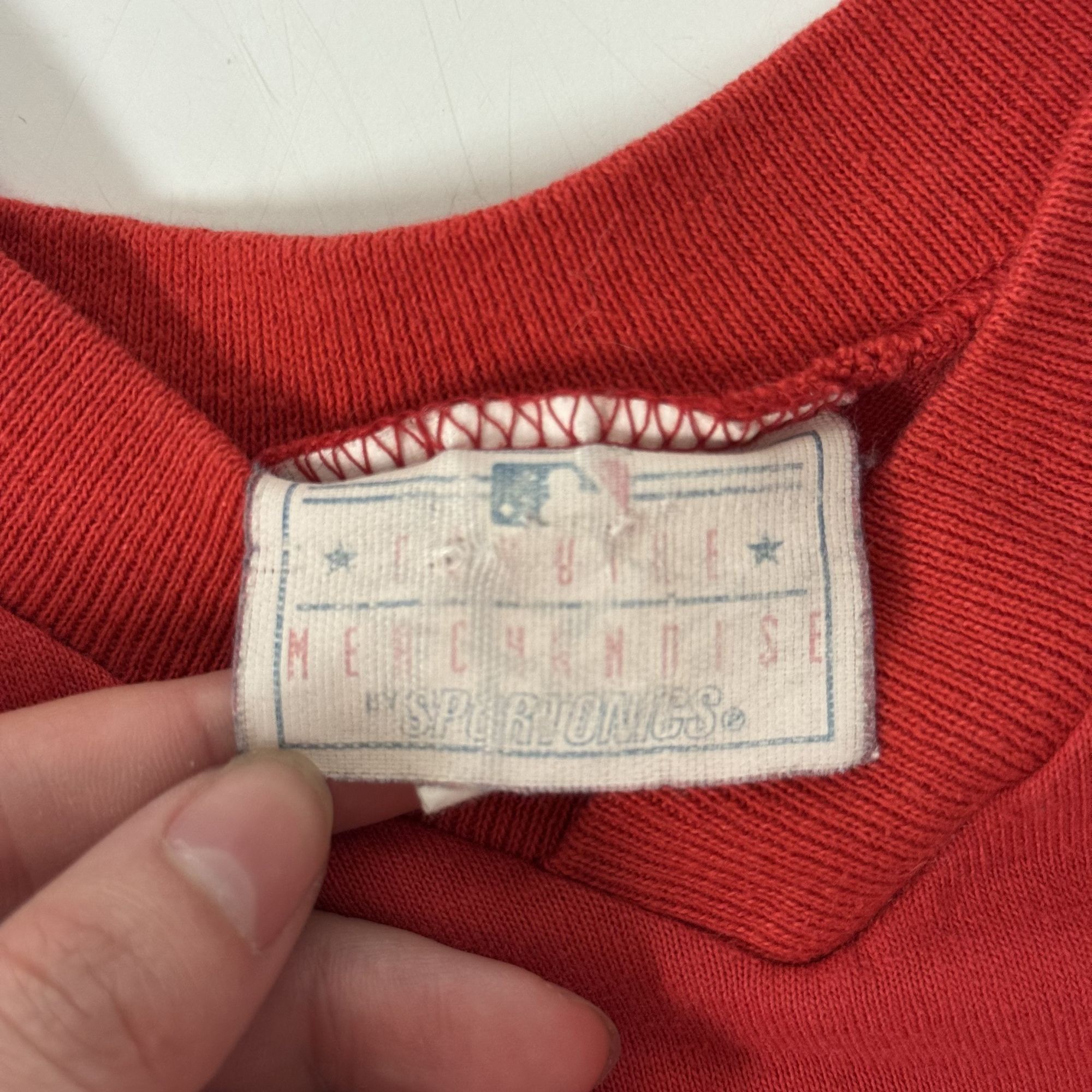 Other Vtg Sportonics 50/50 RINGER 1995 St Louis Cardinals T Shirt Size US L / EU 52-54 / 3 - 8 Thumbnail