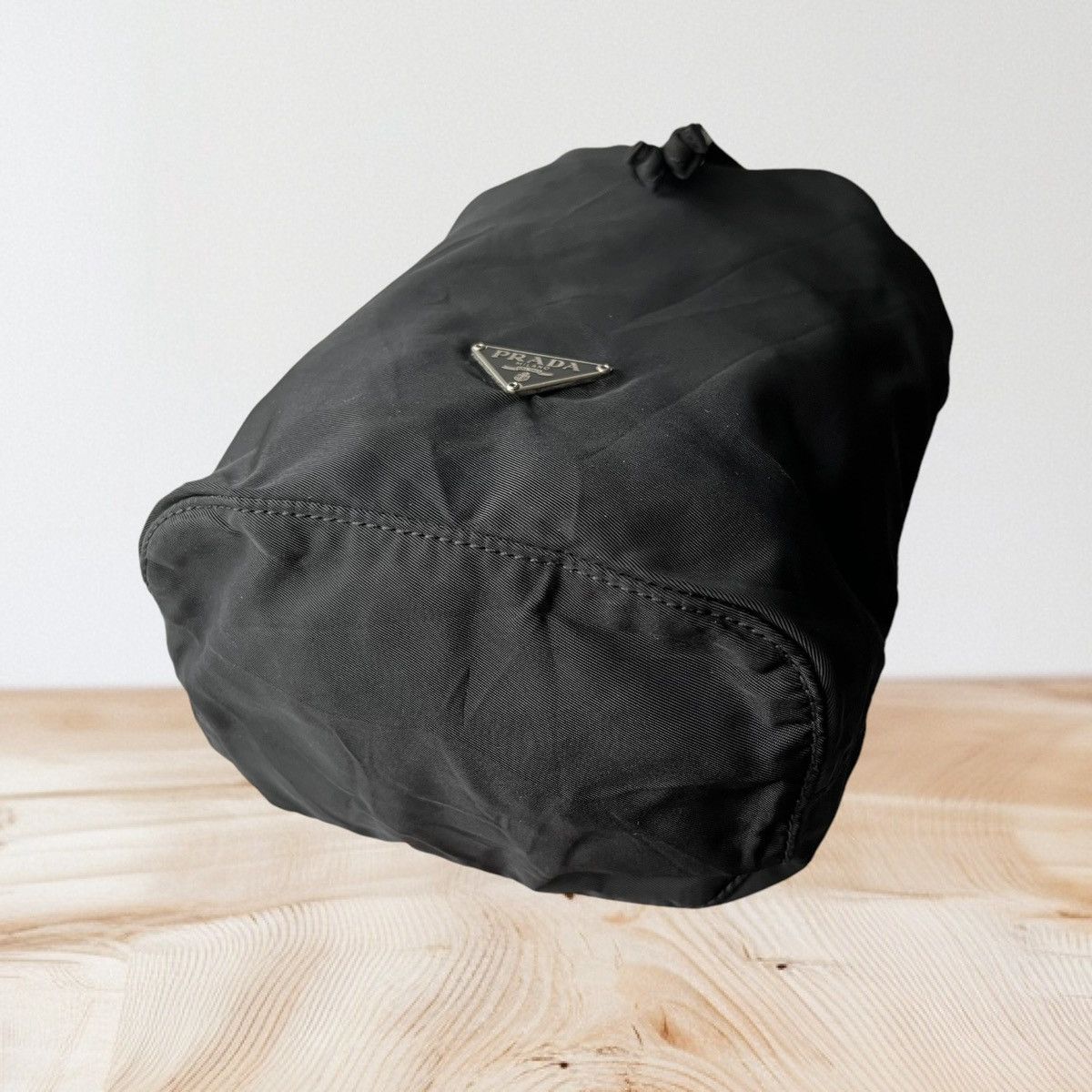 Prada Prada Black Tessuto Nylon Drawstring Pouch Size ONE SIZE - 4 Thumbnail
