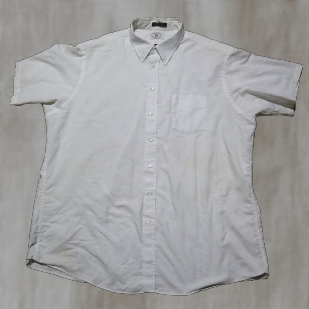 Vintage Jonathan Castle Solid White Button-Down Shirt Long Sleeve Adult Men's Size 19 Size US XXL / EU 58 / 5 - 1 Thumbnail