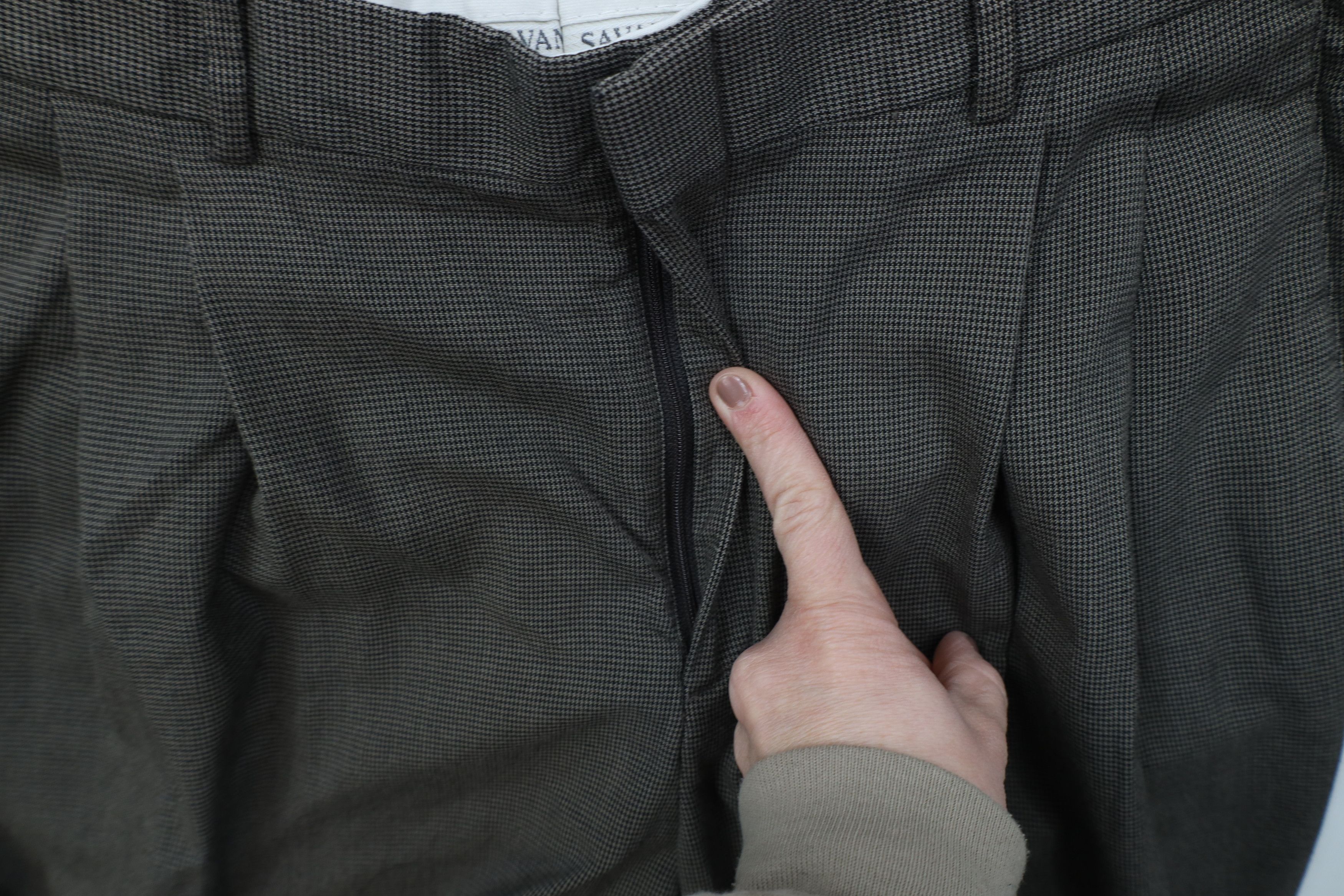 Vintage Vintage 90s Streetwear Houndstooth Wide Leg Chino Pants Size US 34 / EU 50 - 6 Thumbnail