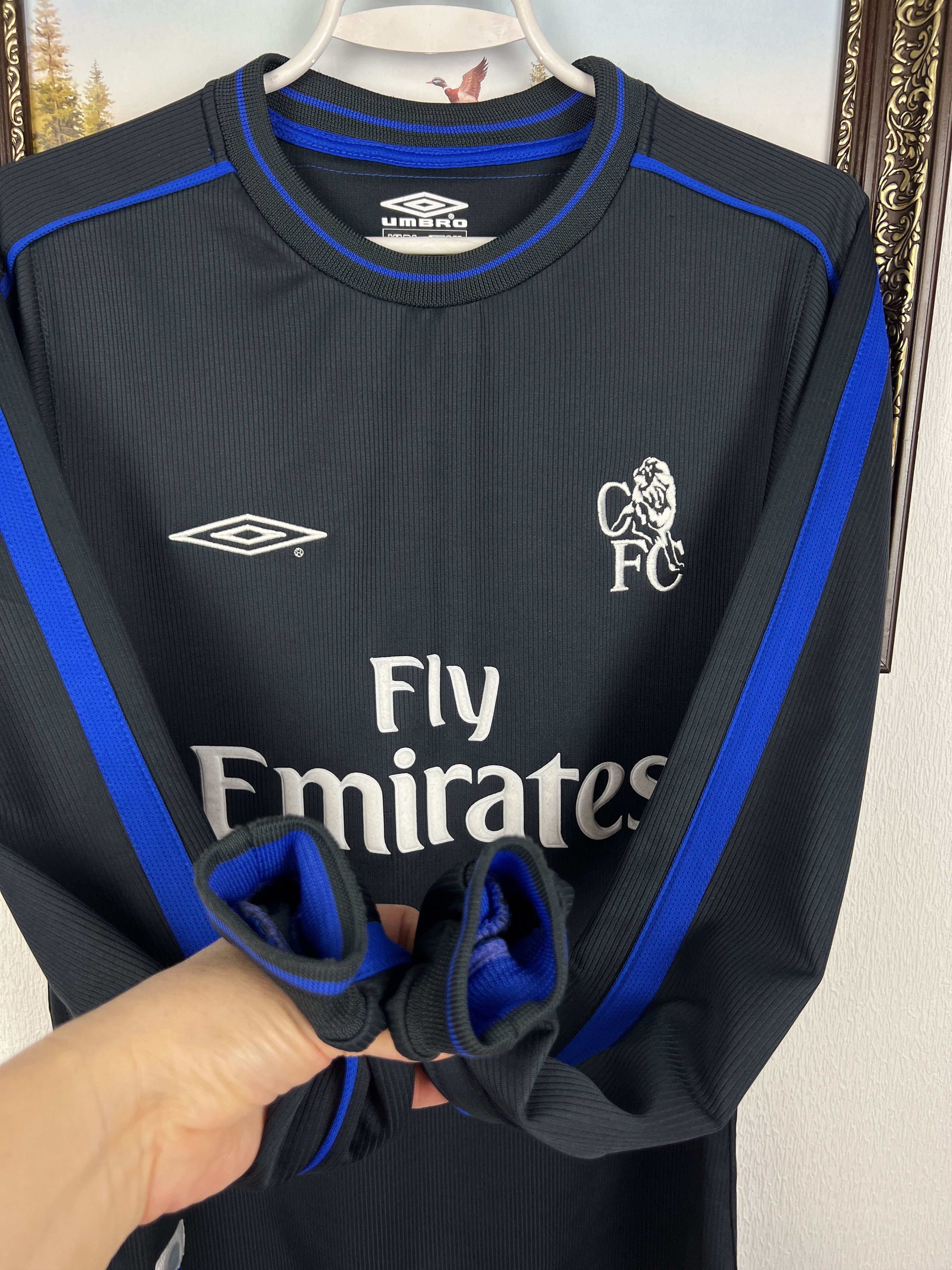 Umbro Chelsea Away football shirt 2002 Soccer Long Sleeve Jersey Size US S / EU 44-46 / 1 - 7 Thumbnail