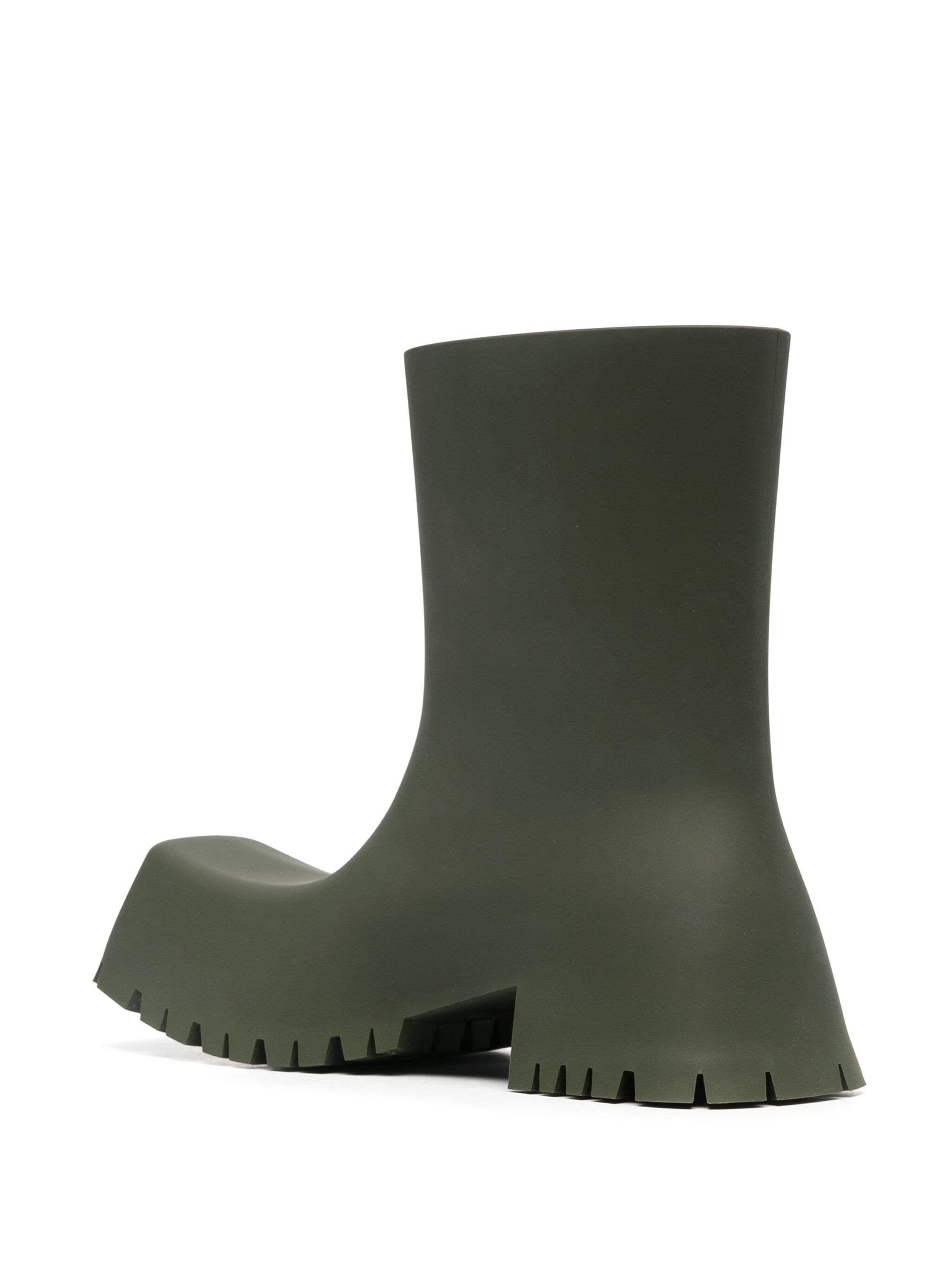 Balenciaga o1in1g0724 Trooper Rubber Boot in Green Size US 11 / EU 44 - 3 Thumbnail