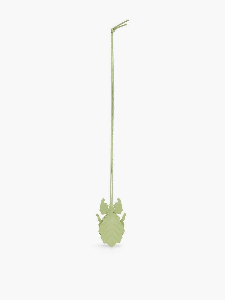 Loewe o1in1g0526 Size: OS / Leather Leaf Insect Charm in Green Size ONE SIZE - 1 Thumbnail