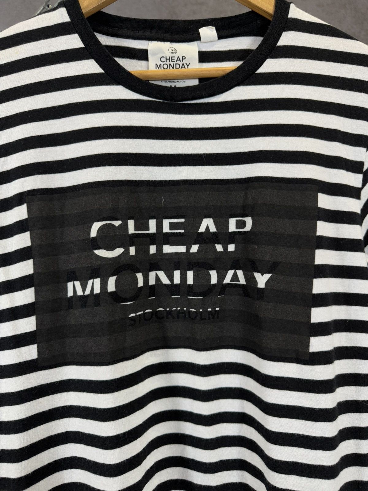 Cheap Monday × Designer Cheap Monday designer big center logo striped tee Size US M / EU 48-50 / 2 - 3 Thumbnail