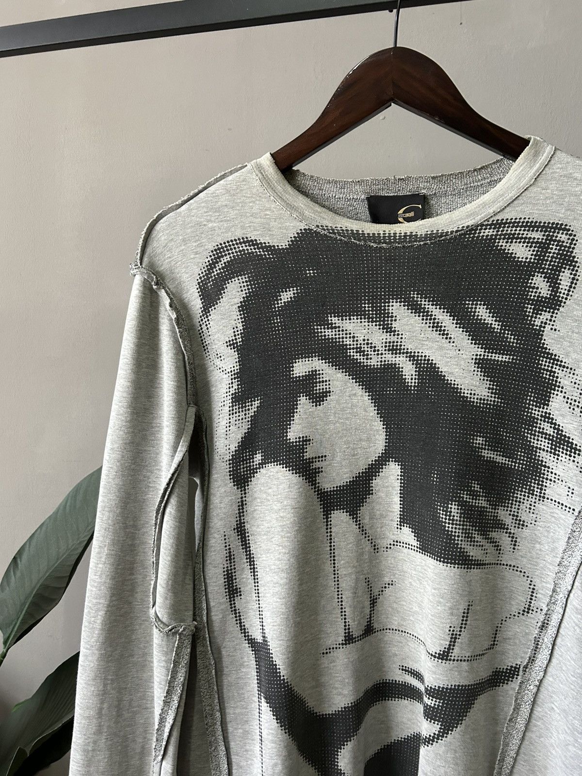 Just Cavalli SS2005 Cavalli Naked Woman Print Grey Longsleeve Size US M / EU 48-50 / 2 - 3 Thumbnail