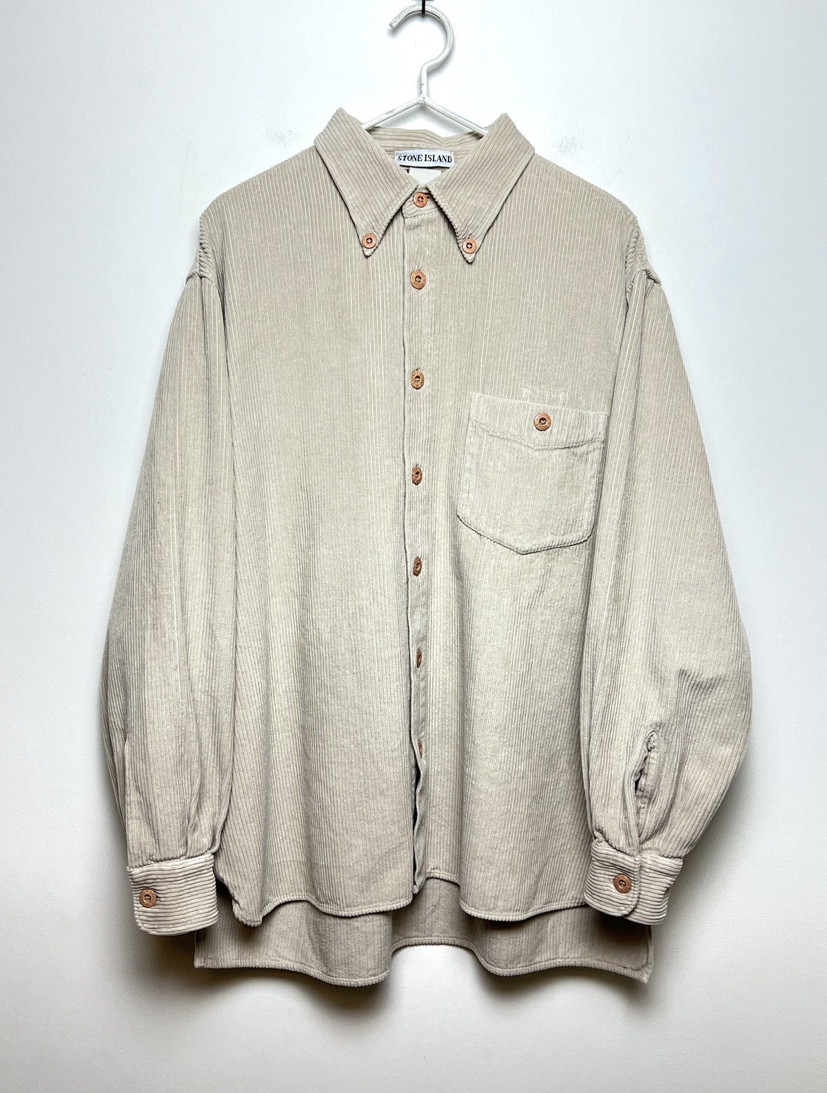 stone island archive jumbo cord shirt