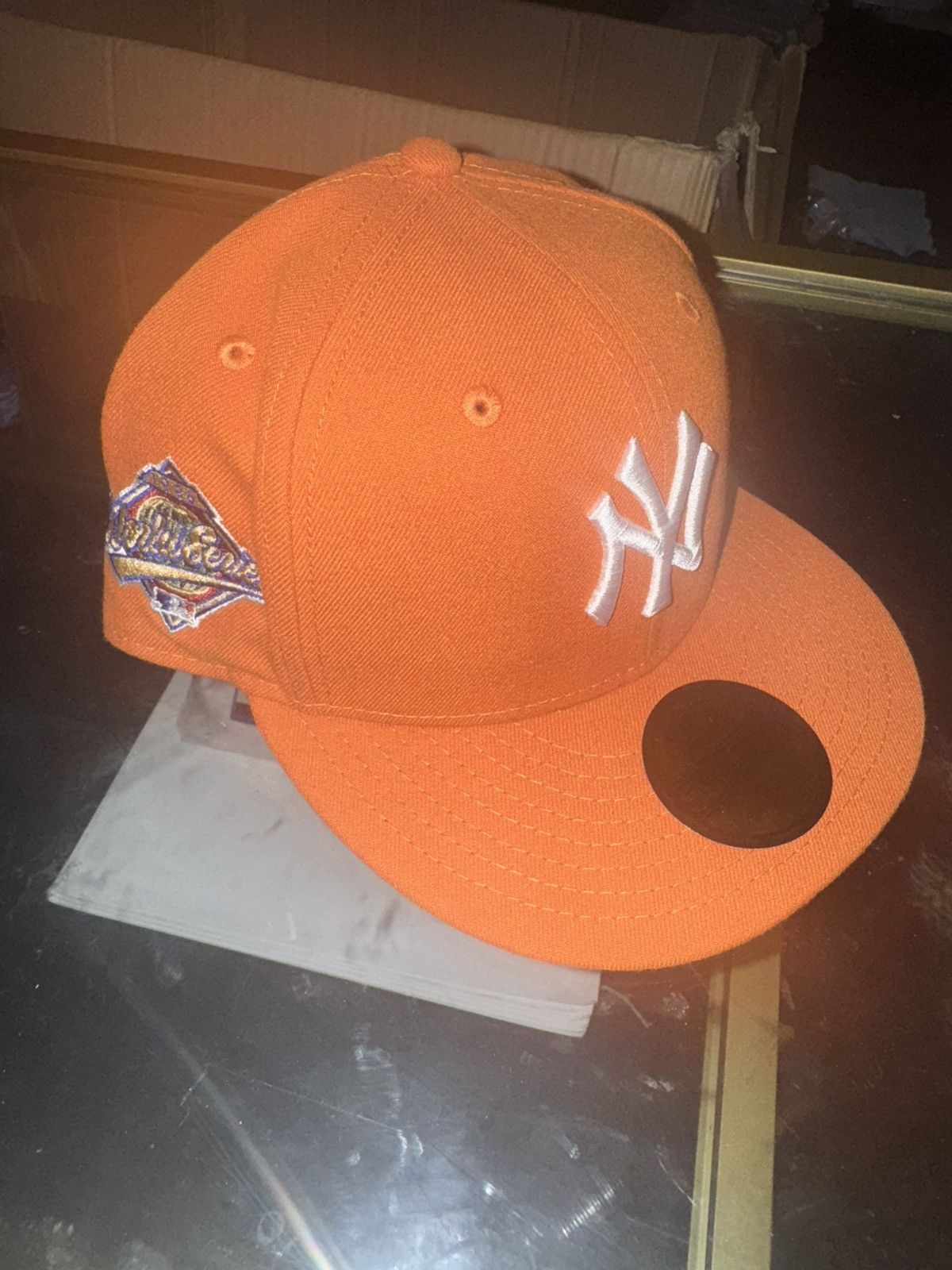 New Era × New York Yankees New Era New York Yankees Flight Orange 1996 Grey Brim 7 3/8 Size ONE SIZE - 1 Thumbnail