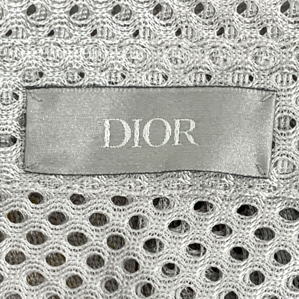 Dior Dior Grey CD Logo Mesh Hollow Out Short Sleeve Shirt K26WX Size S / US 4 / IT 40 - 5 Thumbnail
