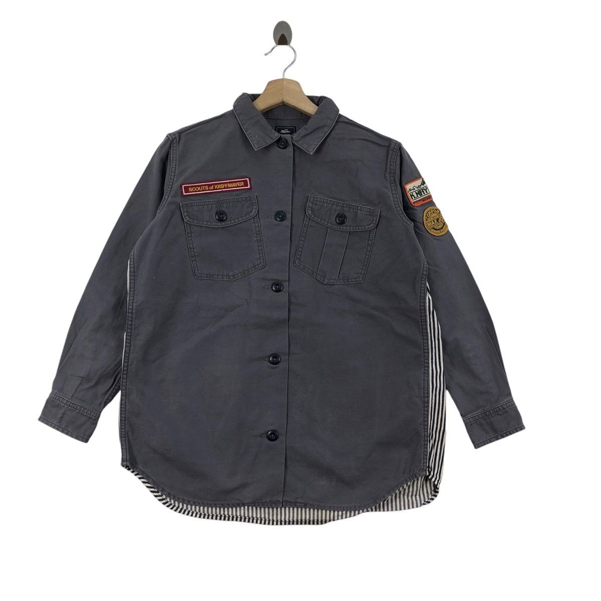 Japanese Brand KRIFF MAYER Shirt Hikori Workers Style Indigo Size US M / EU 48-50 / 2 - 1 Thumbnail
