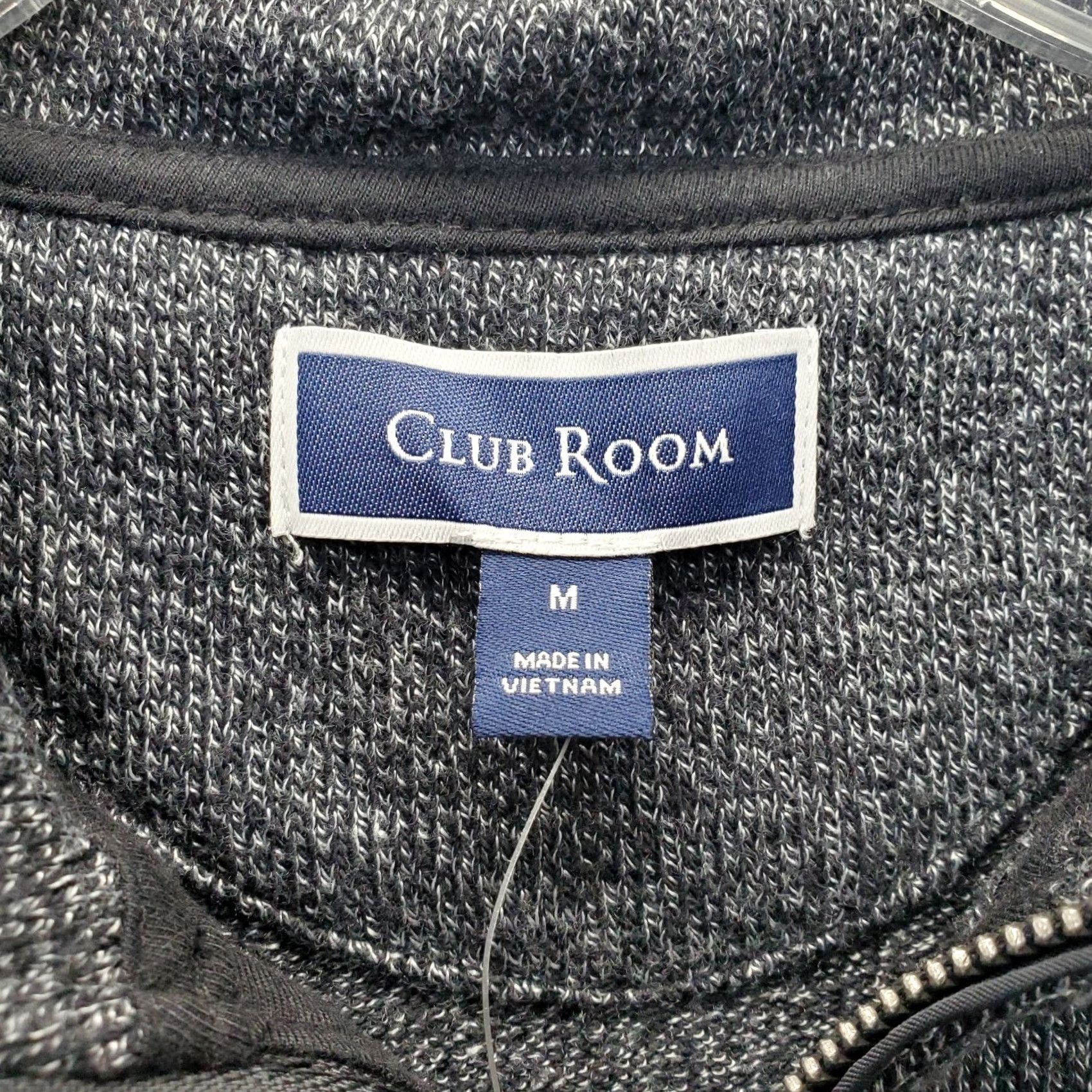 Club Room Club Room Mens Cardigan Sweater Long Sleeve Knit Zip Black Heather M Size US M / EU 48-50 / 2 - 5 Thumbnail