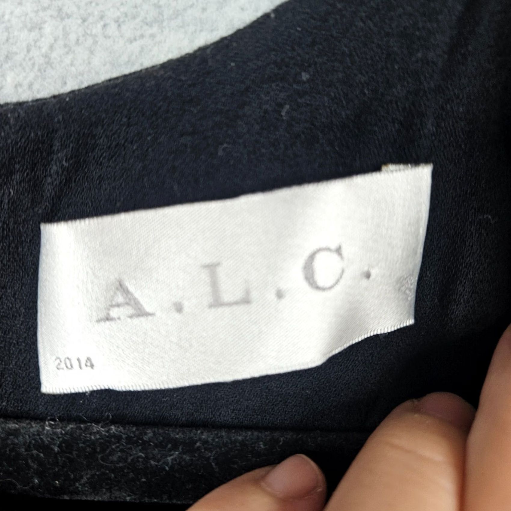 Vintage A.L.C Jumpsuit SleeveS Sleeveless Black Elastic Waist Women's Size L - Adjustable Pockets, Wide-Leg, Off Shoulder, Viscose Size 36" / US 14 / IT 50 - 3 Thumbnail