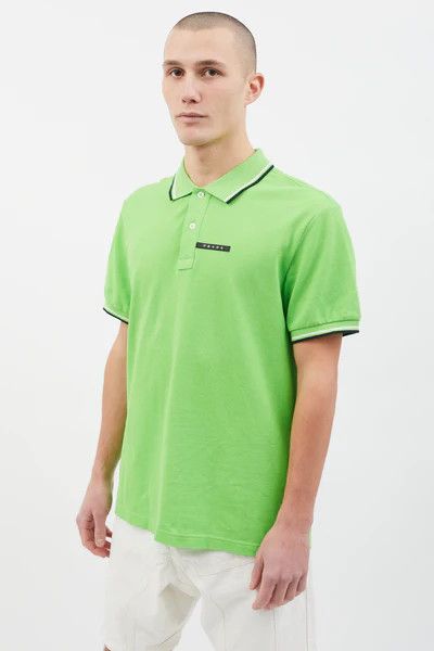 Prada o1mt1gz0924 Short Sleeve Polo Shirt in Light Green Size US M / EU 48-50 / 2 - 2 Thumbnail