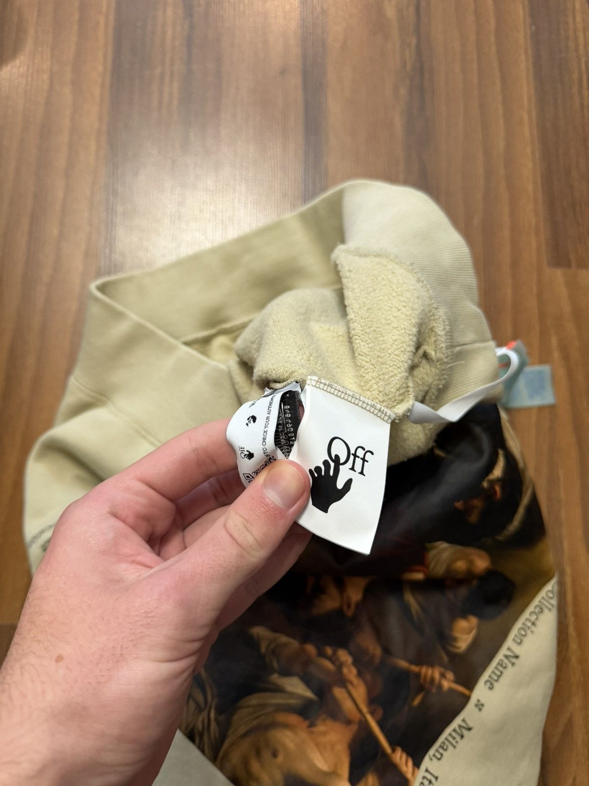 Off-White OFF WHITE BEIGE CARAVAGGIO HOODIE Size US S / EU 44-46 / 1 - 3 Thumbnail