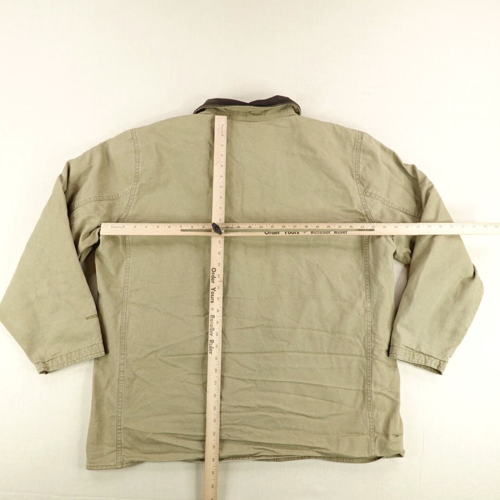 Vintage Woolrich Jacket Mens XL Canvas Fleece Lined Chore Barn Coat Corduroy Collar Brown Size US XL / EU 56 / 4 - 6 Thumbnail