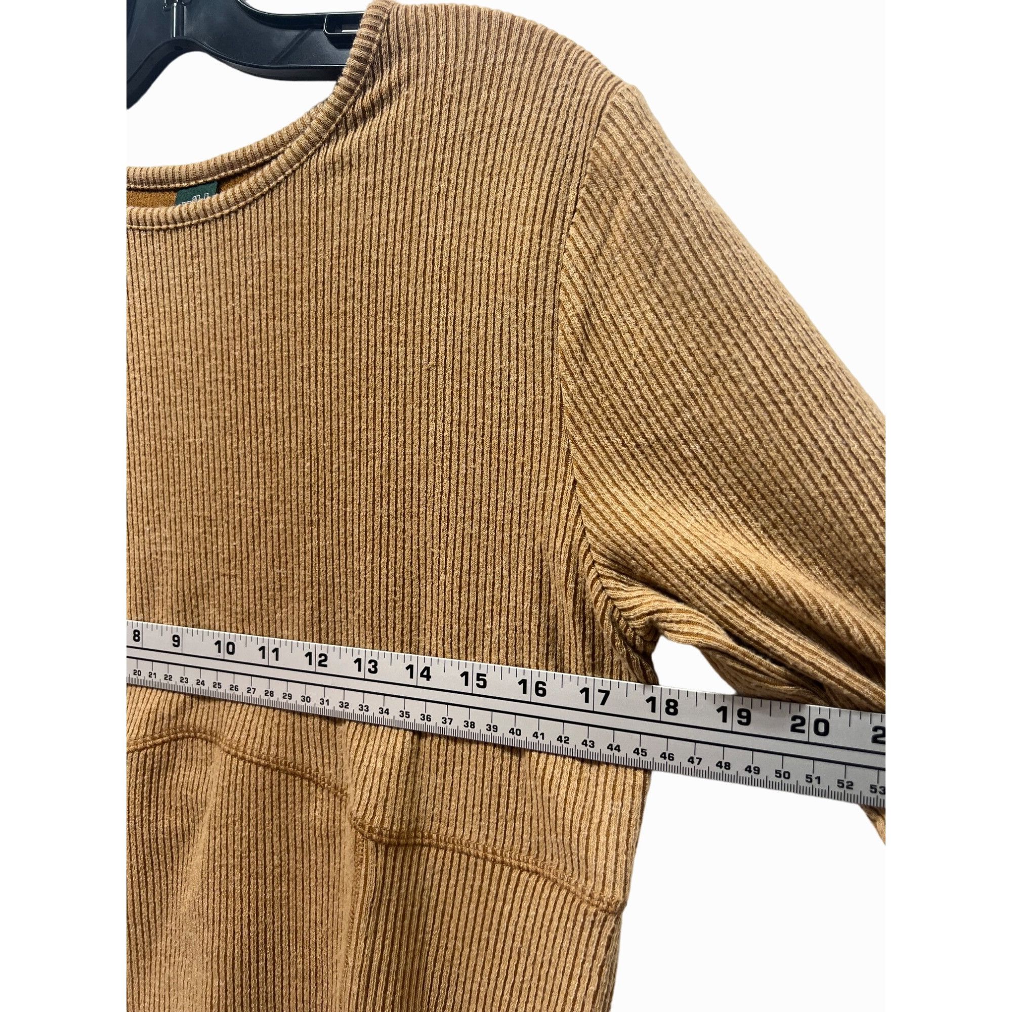 Other Wild Fable - Women's Ribbed Long Sleeve Crop Top - Brown - E Size XL / US 12-14 / IT 48-50 - 3 Thumbnail