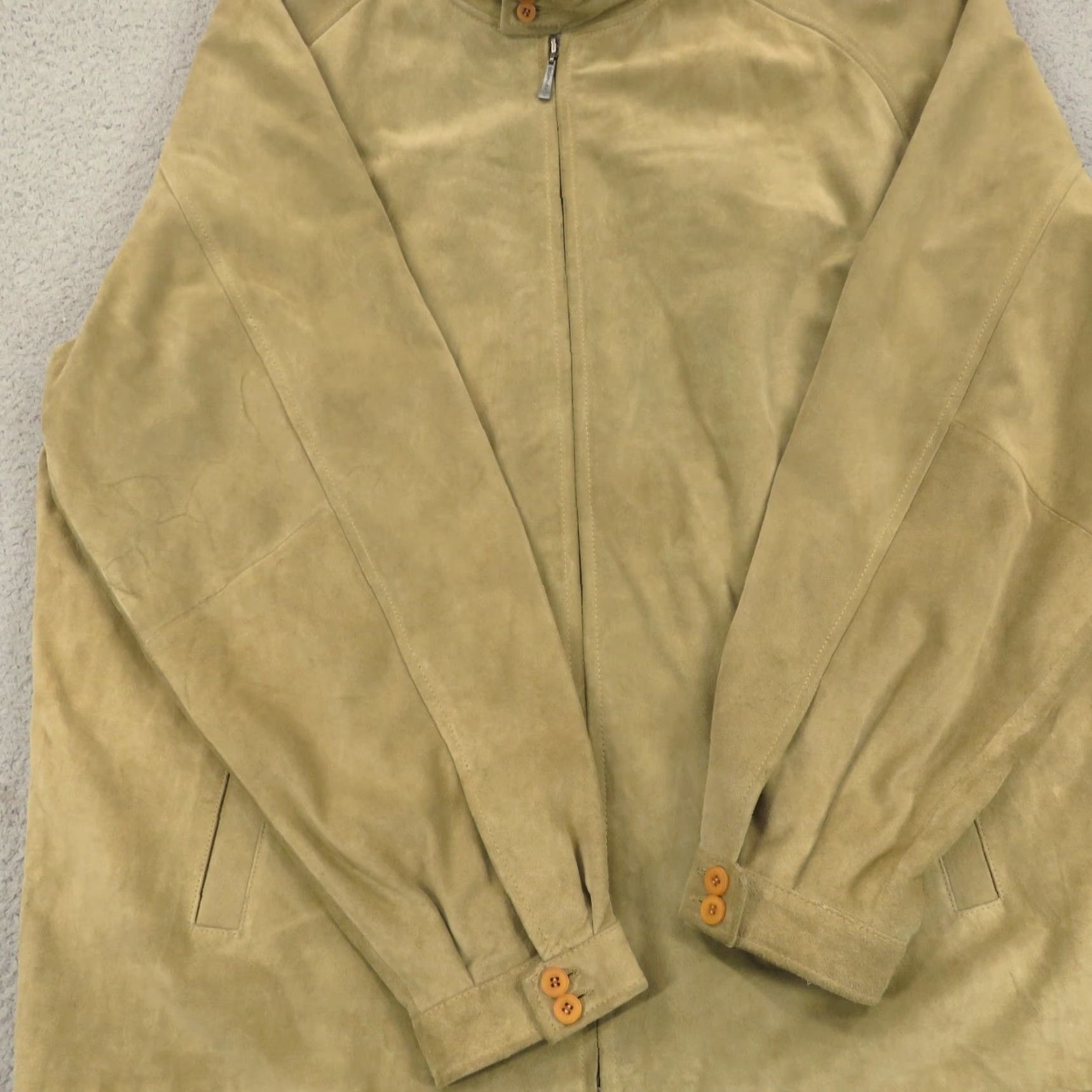 Sean John Sean John Leather Jacket XXL Men Tan Suede Full Zip Heavyweight Y2K VINTAGE Coat Size US XXL / EU 58 / 5 - 5 Thumbnail