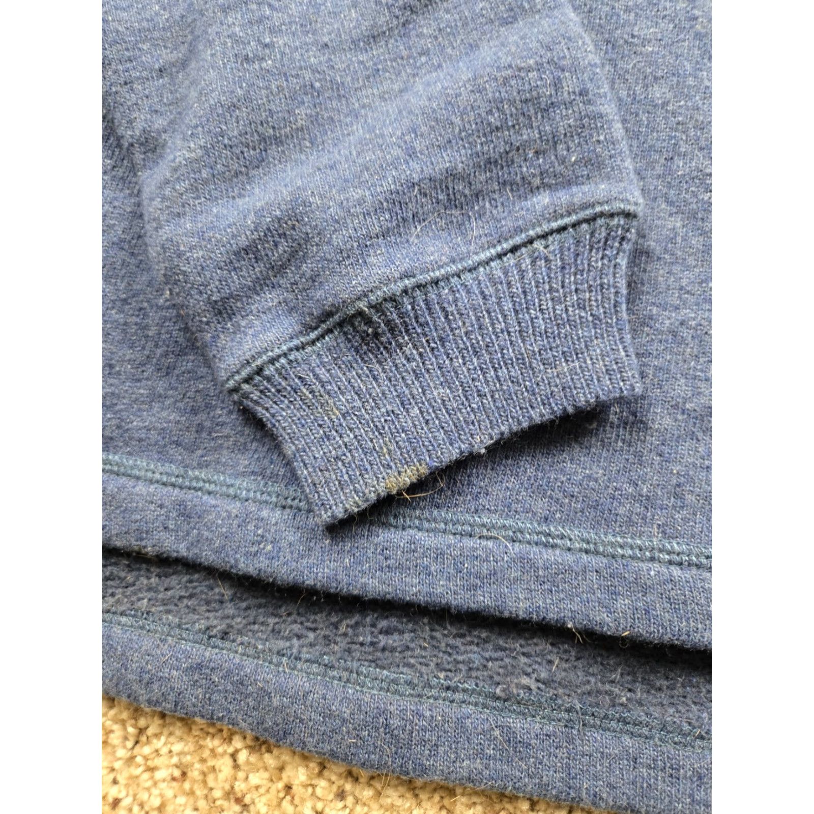 Vintage VINTAGE L.L.Bean Sweater Womens Small Blue Half Zip Pullover Wool Blend 90s Size S / US 4 / IT 40 - 3 Thumbnail