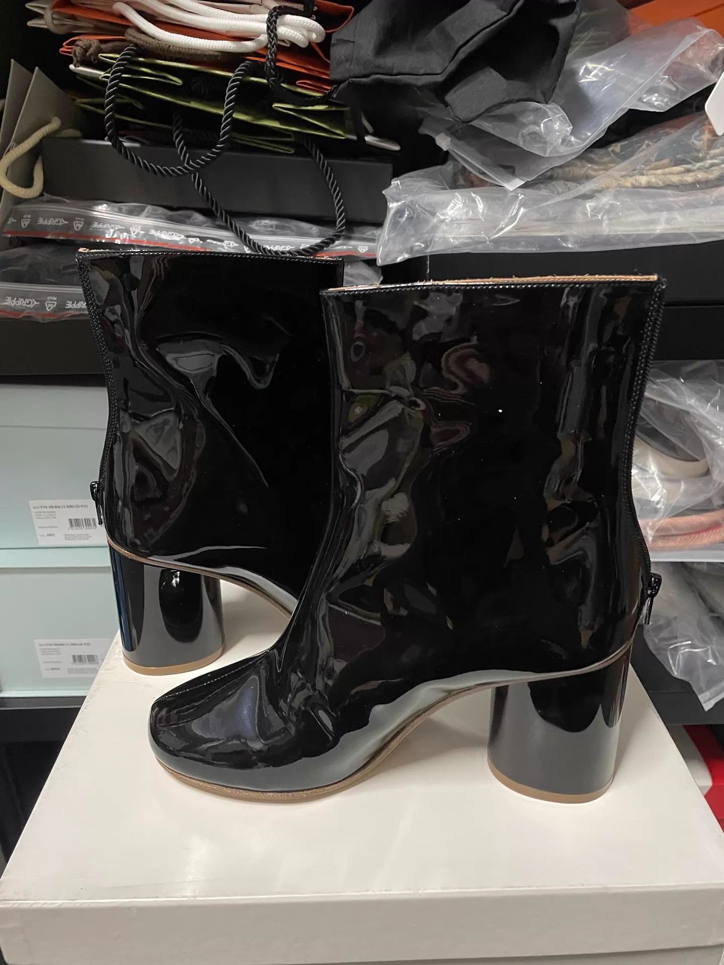 Maison Margiela Maison Margiela Patent Ankle Boot 38 Uneven Impact Heel Size US 7.5 / IT 37.5 - 8 Thumbnail