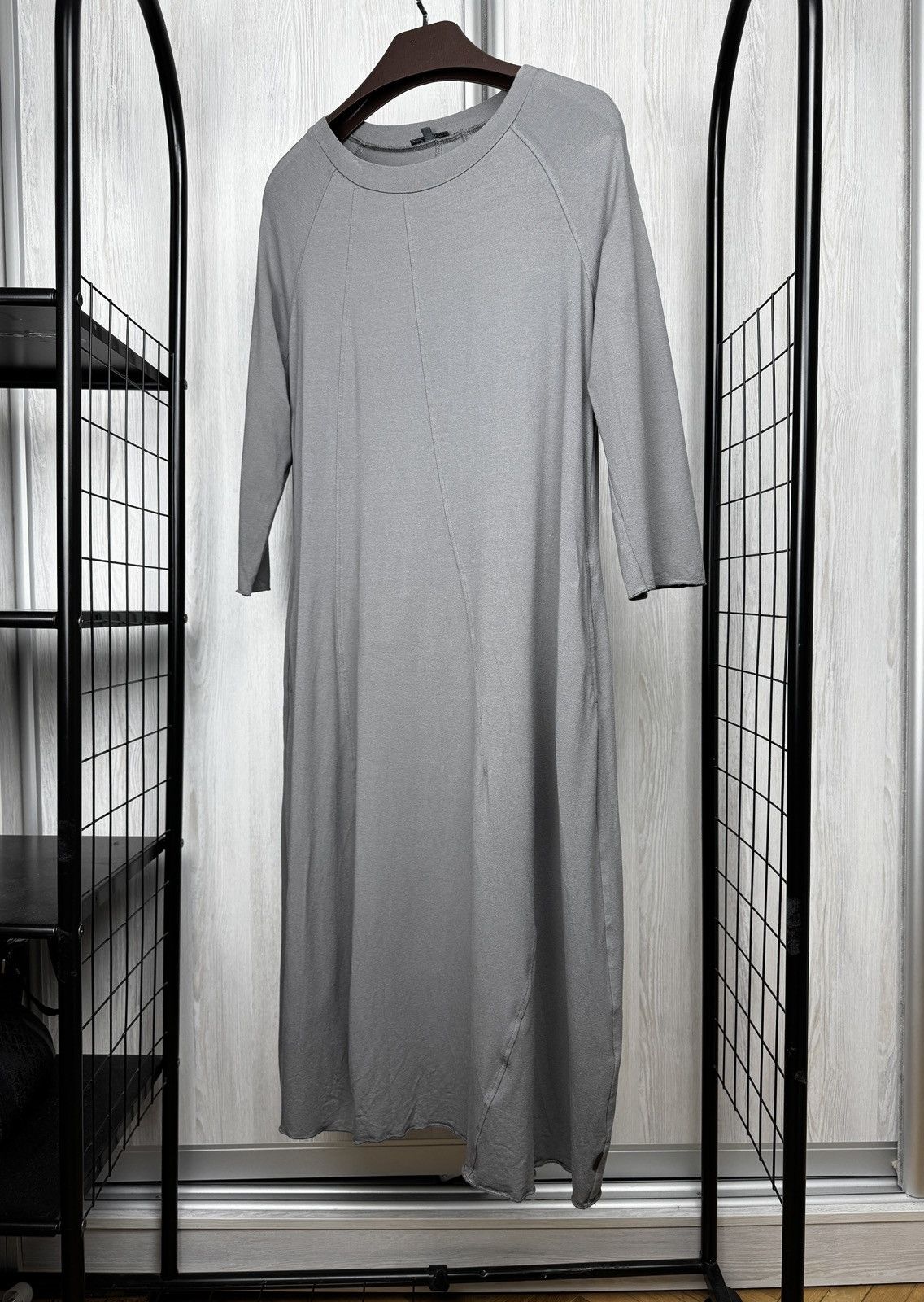 OSKA OSKA Grey Viscose Comfort Fit midi dress avant garde sz 3 Size L / US 10 / IT 46 - 6 Thumbnail