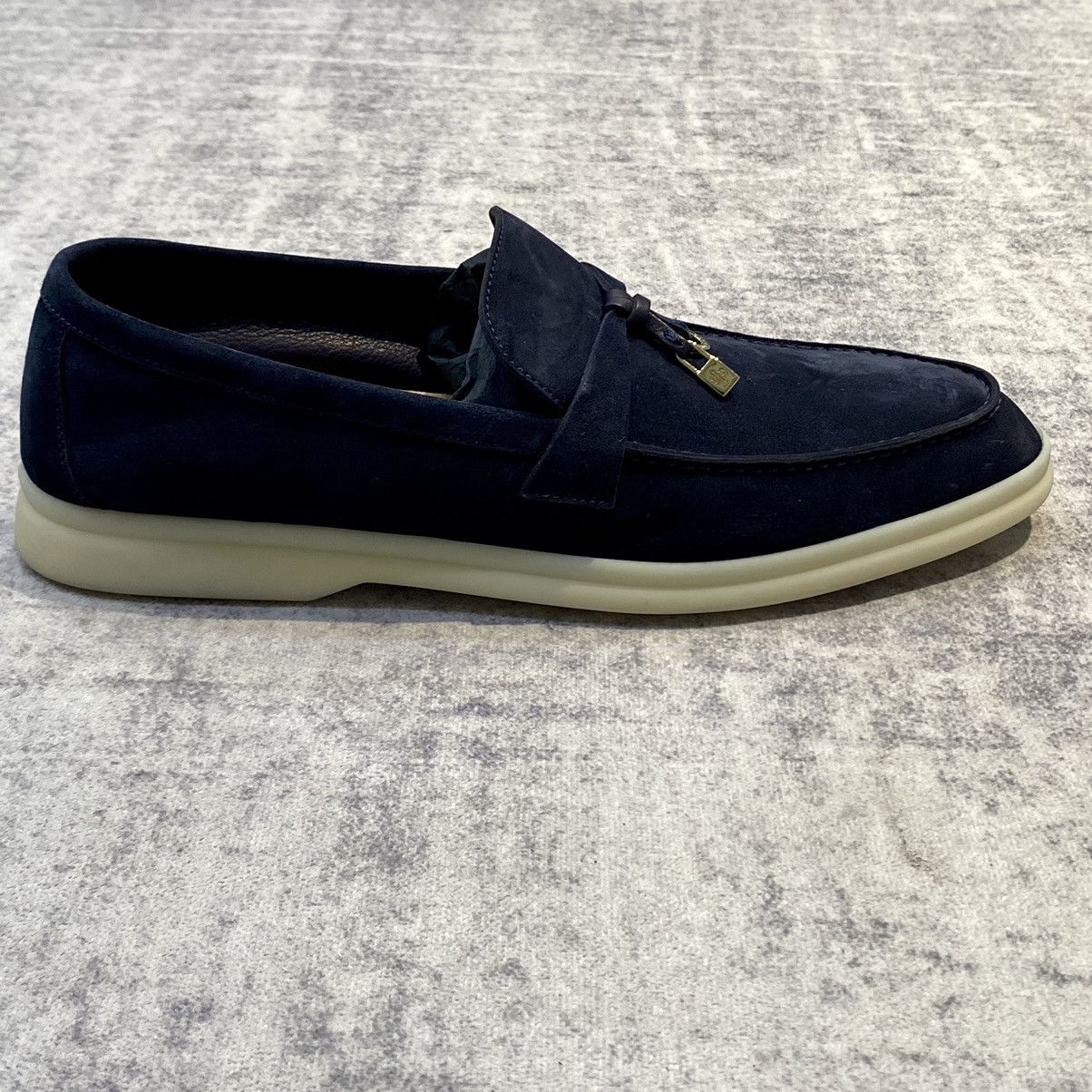 Loro Piana Loro Piana Summer Charms Walk 13 Suede Argo Blue Melange Size US 8.5 / EU 41-42 - 13 Thumbnail