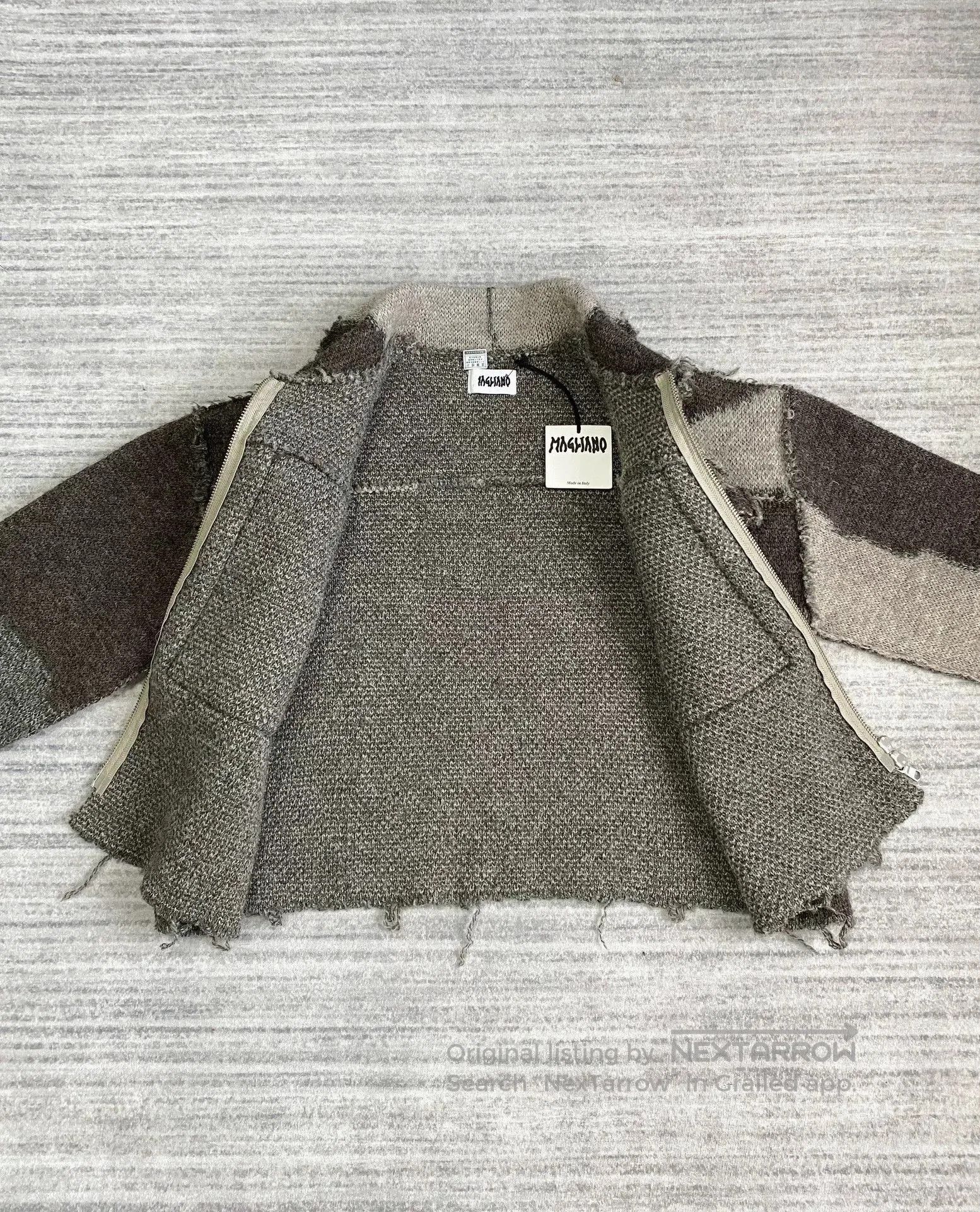 Magliano Deconstructed Wool Zip Jacket with Color Block. Size US S / EU 44-46 / 1 - 4 Thumbnail