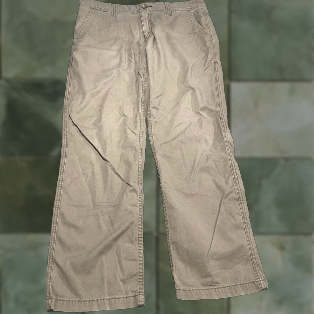 Toad&Co Toad & Co Men’s Mission Ridge Pant Khaki Sz 32 Measures 33x30 Chino Cotton Blend Stretch Regular Inseam 30 Size US 32 / EU 48 - 1 Thumbnail