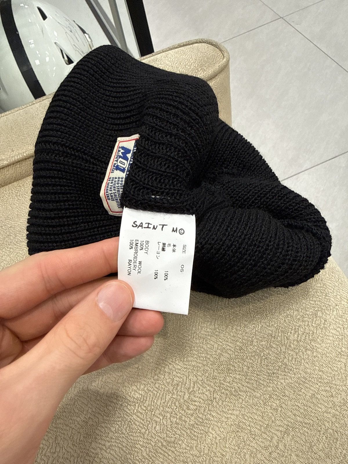 Saint Michael Saint Michael Patch Beanie Black Size ONE SIZE - 6 Thumbnail