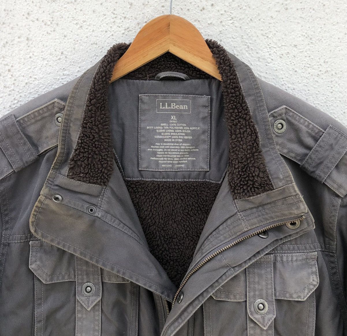 L.L. Bean VTG L.L.Bean Military Multipocket Lined Sherpa Coat Jacket Size US XL / EU 56 / 4 - 17 Thumbnail