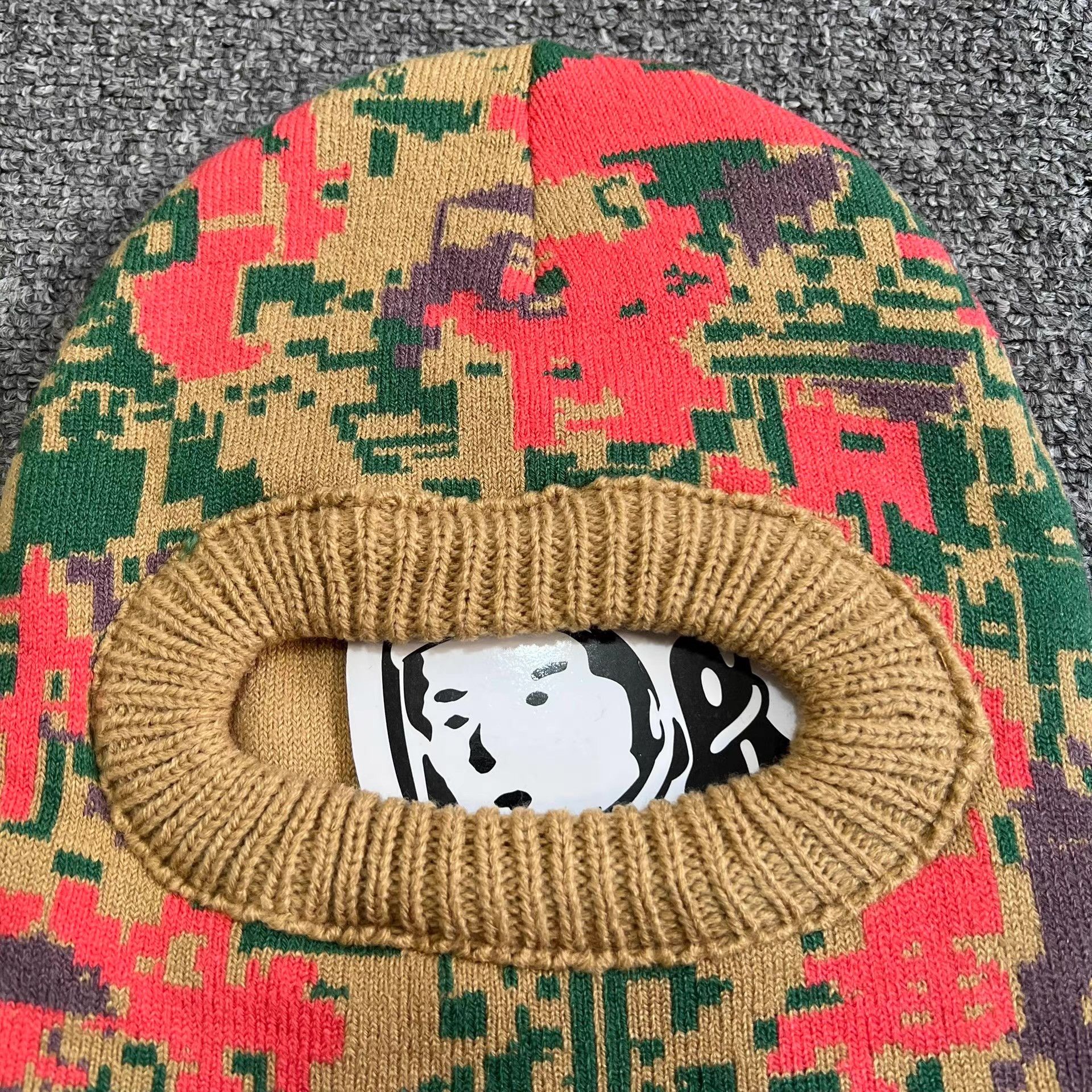 Billionaire Boys Club 22FW BBC Mosaic All-Over Print Knitted Balaclava Beanie Q7 Size ONE SIZE - 4 Thumbnail