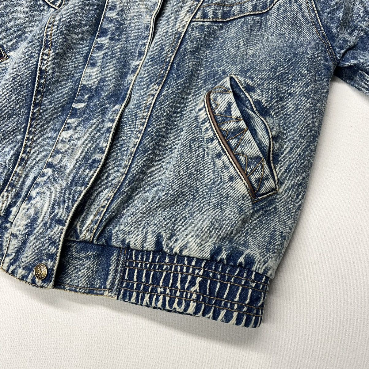 Faded Glory × Vintage Vintage Faded Glory Denim Jacket Bomber Floral Faded Y2K 90s Size M / US 6-8 / IT 42-44 - 4 Thumbnail