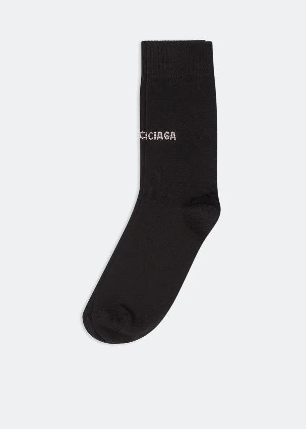 Balenciaga o1mt1gz0225 Size: OS / Strass Socks in Black Size ONE SIZE - 2 Thumbnail
