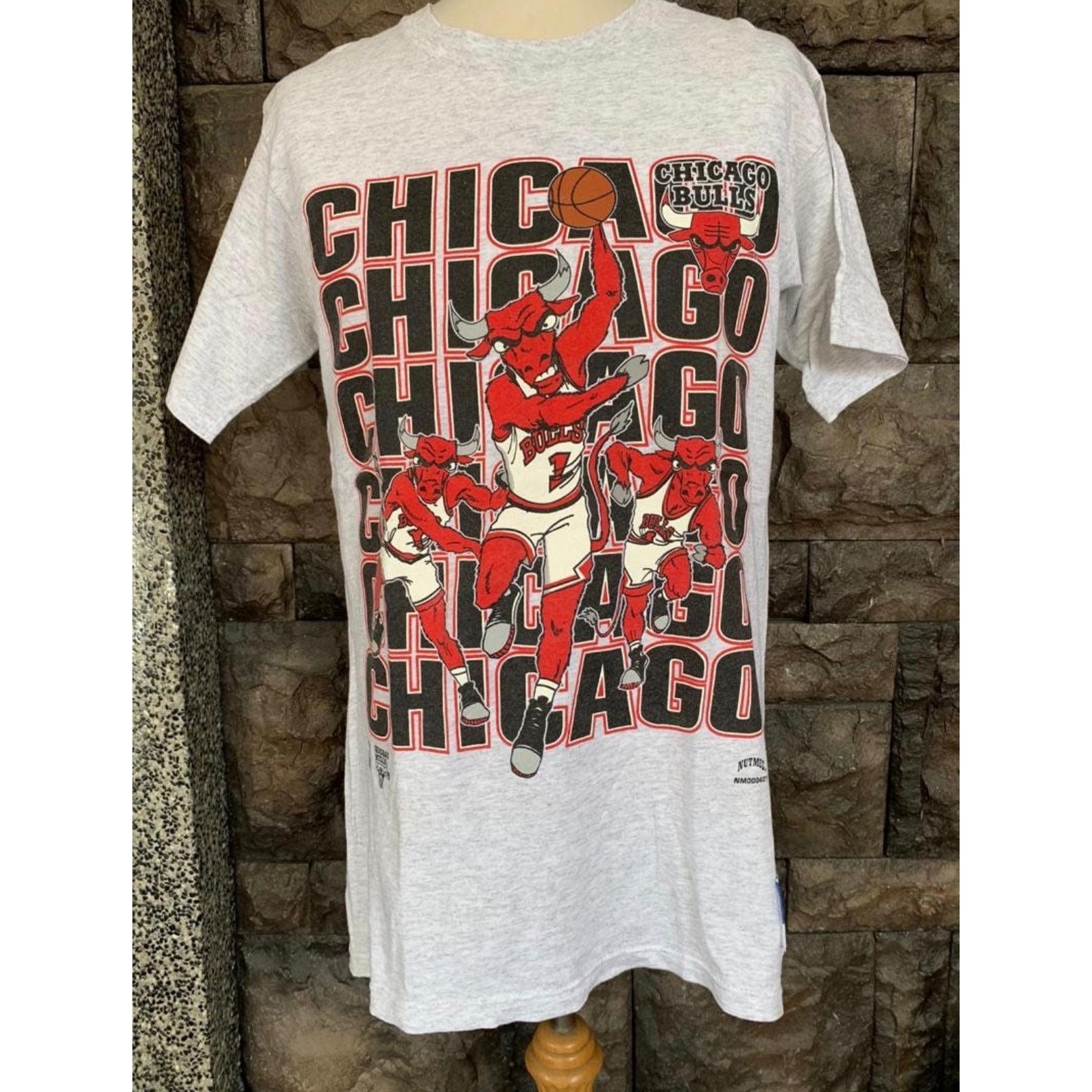 Vintage VTG Chicago Bulls Benny the Bull Nutmeg Mills Deadstock Size US L / EU 52-54 / 3 - 1 Thumbnail