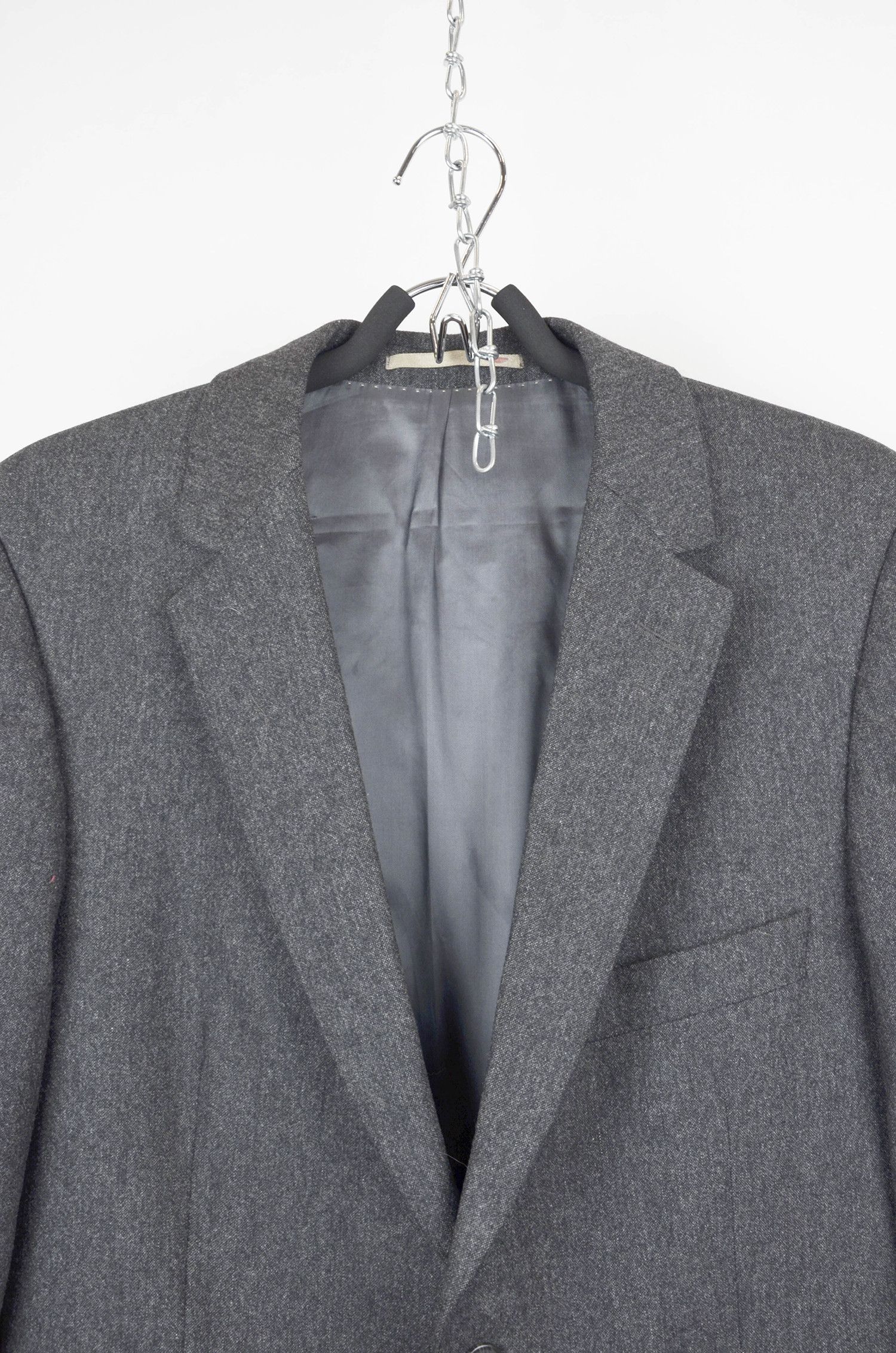Burberry BURBERRY Wool Gray Blazer - M Size 48R - 4 Thumbnail