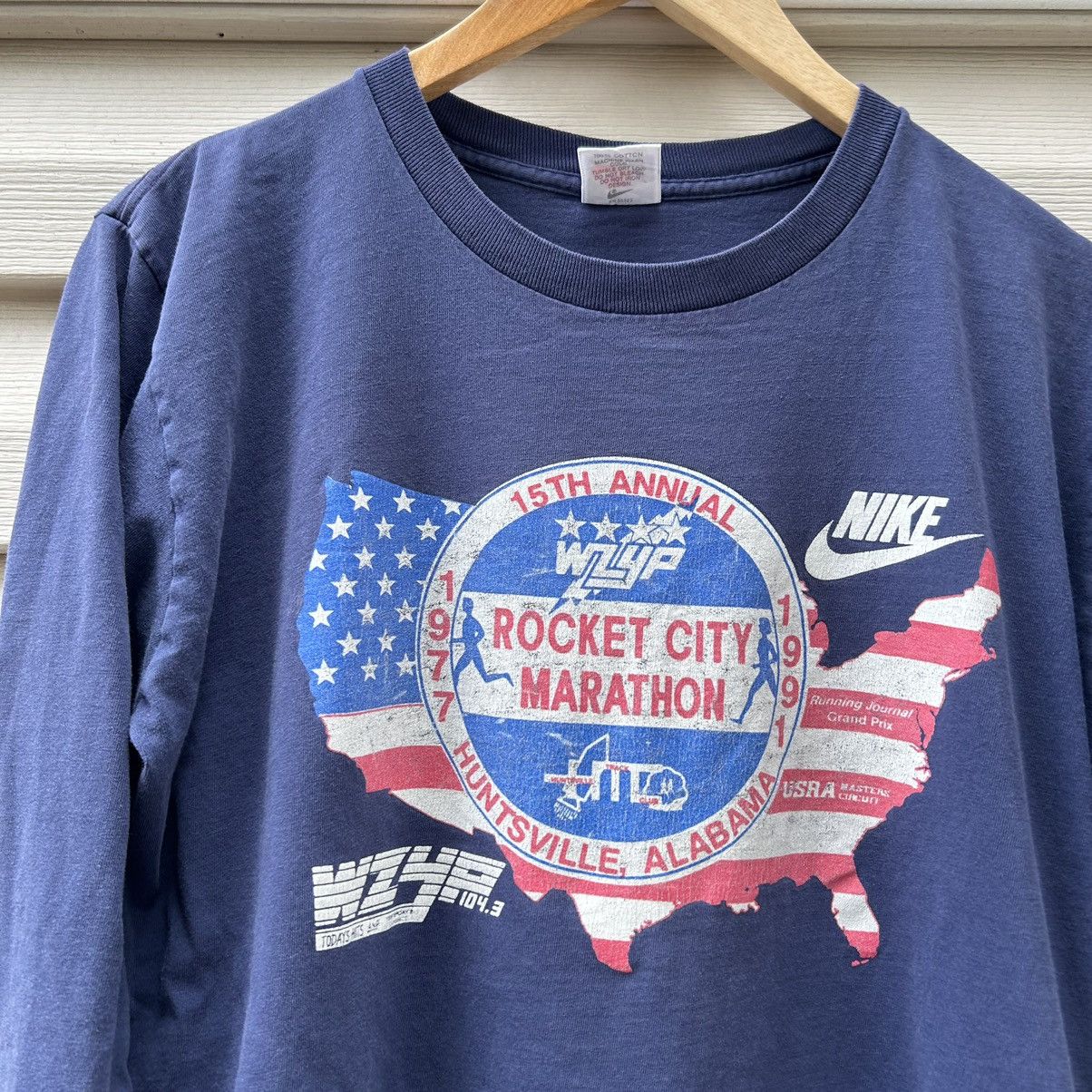 Nike × Vintage 1991 vintage nike graphic running long sleeve Size US L / EU 52-54 / 3 - 2 Thumbnail