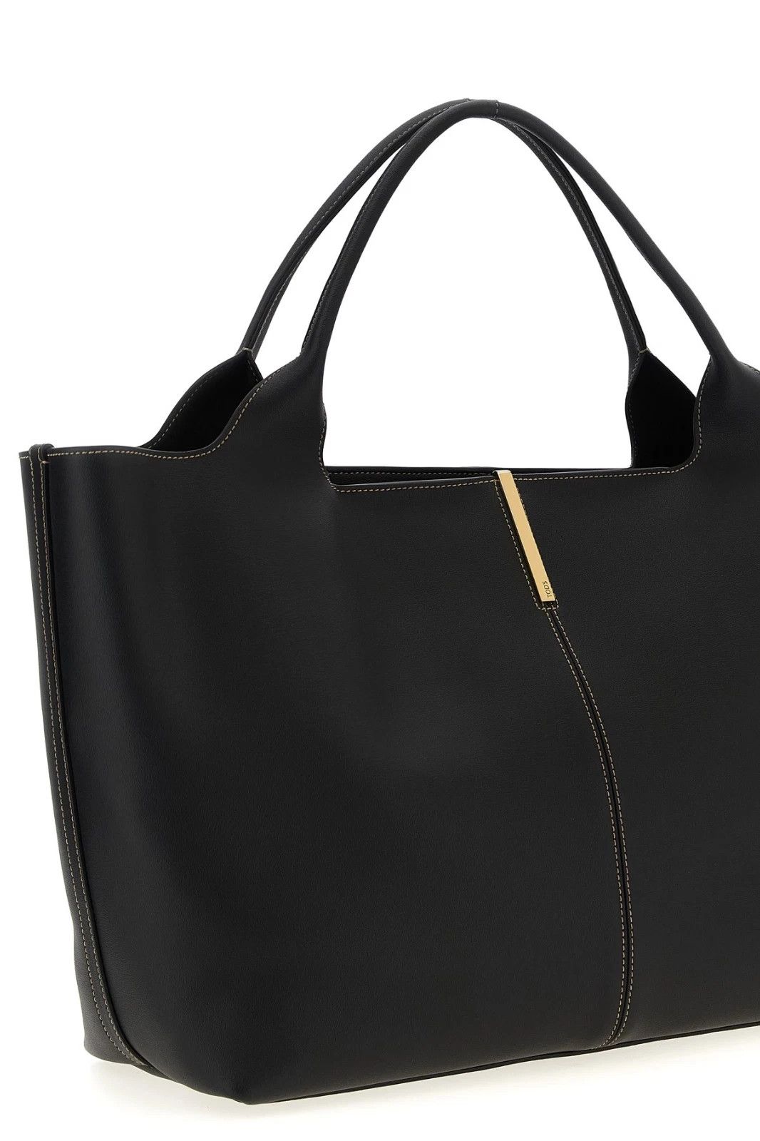 Tod's TOD'S Ebr Medium Black Leather Tote Bag New & Authentic Size ONE SIZE - 3 Thumbnail