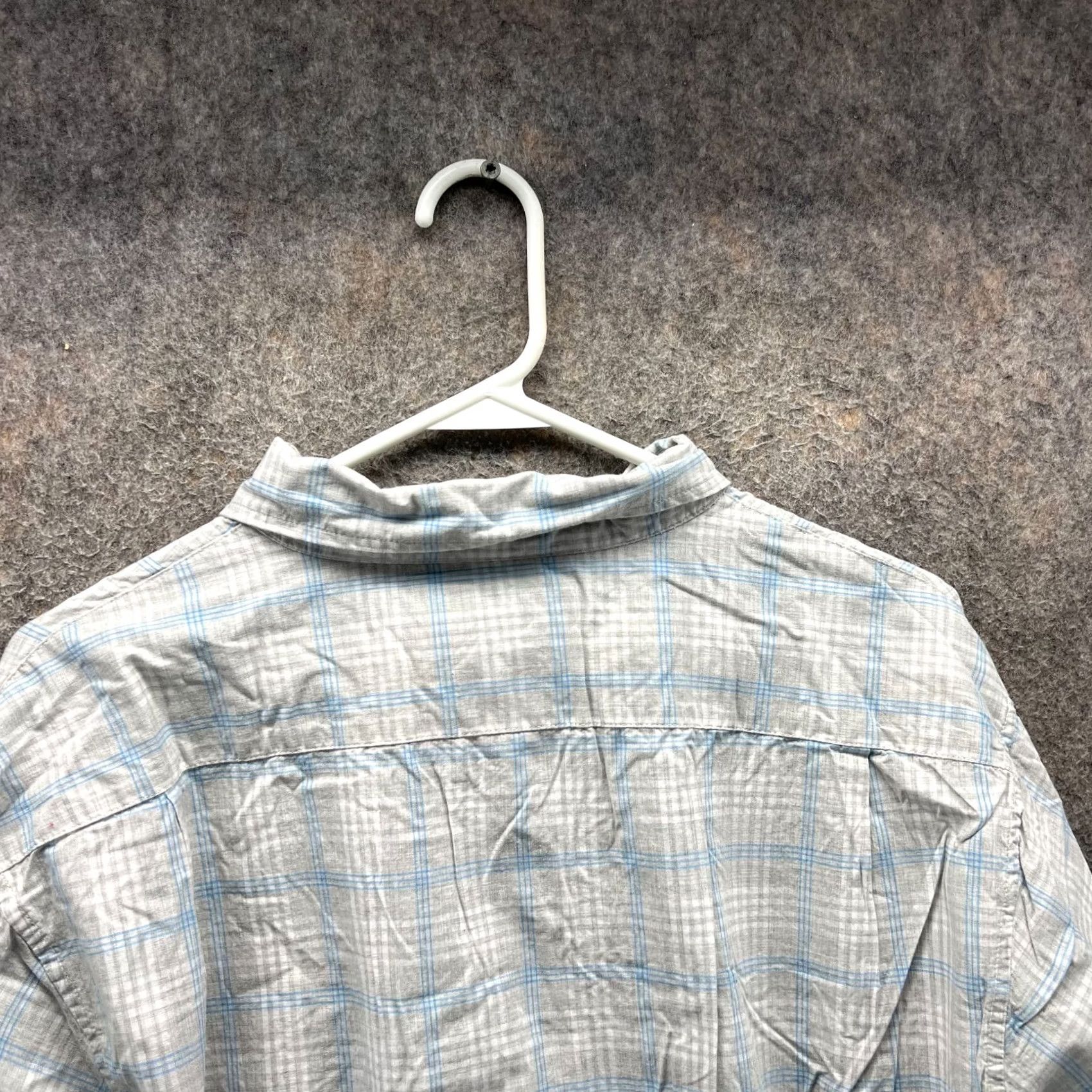 Bonobos Bonobos Shirt Mens XL Gray Blue Button-Down Preppy Slim Plaid Oxford Shirt Size 46R - 3 Thumbnail