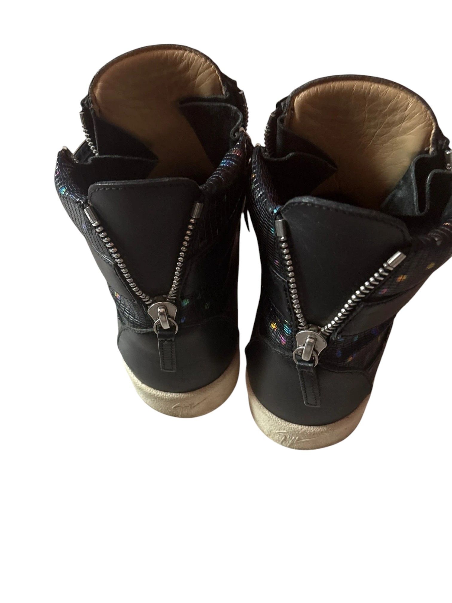 Giuseppe Zanotti Giuseppe Zanotti Lizard Silver Strap Sneaker c. 2013 Size US 8 / EU 41 - 6 Thumbnail
