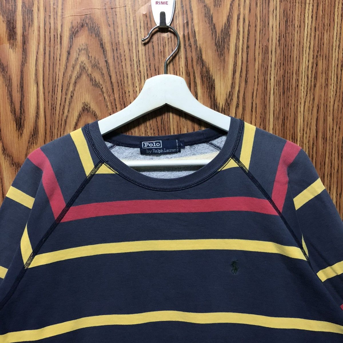Polo Ralph Lauren Vintage Polo Ralph Lauren Faded Striped Sweatshirt Size US L / EU 52-54 / 3 - 3 Thumbnail
