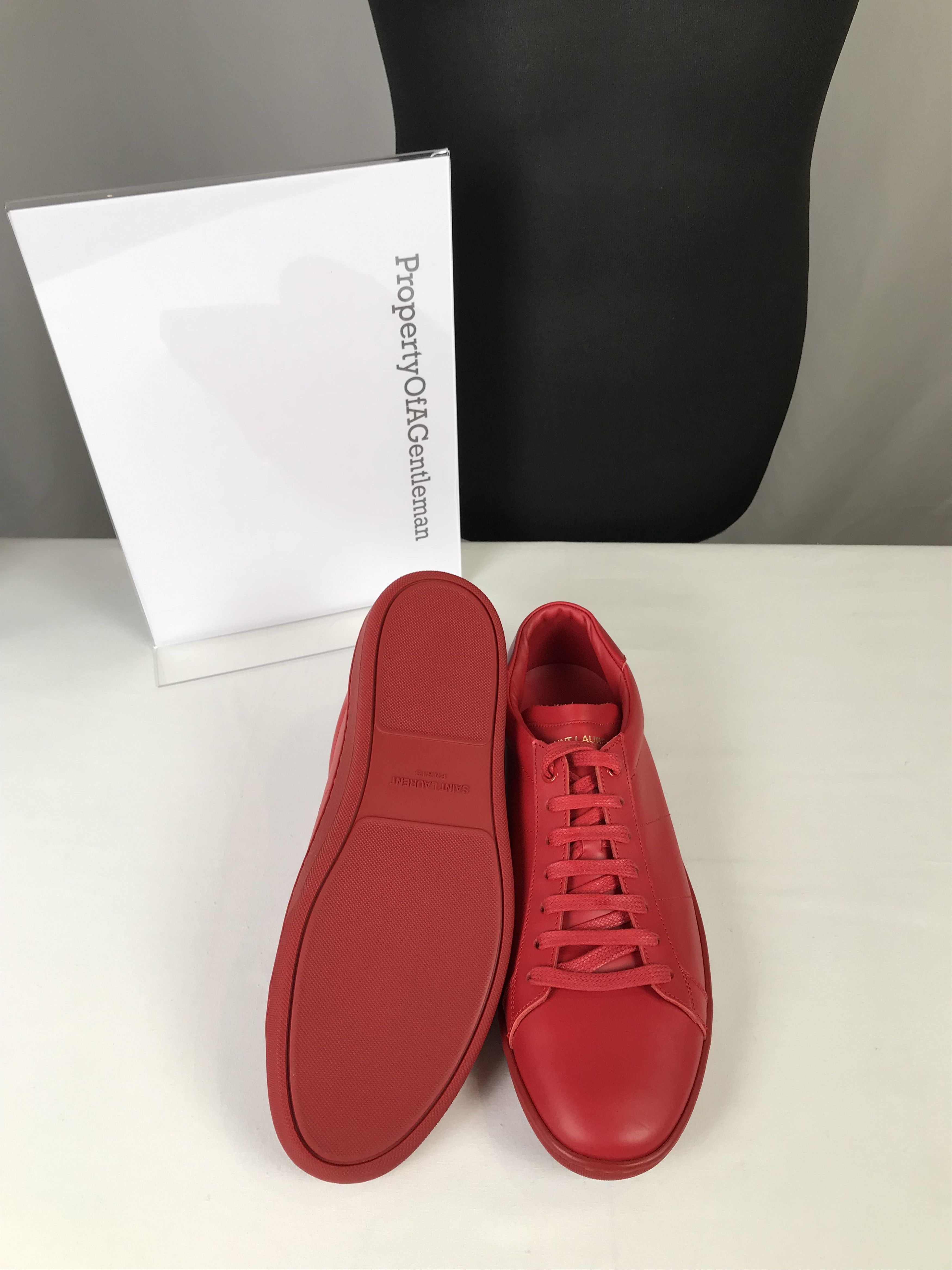 Saint Laurent Paris Saint Laurent Red Low Top Sneaker Size US 10 / EU 43 - 5 Thumbnail