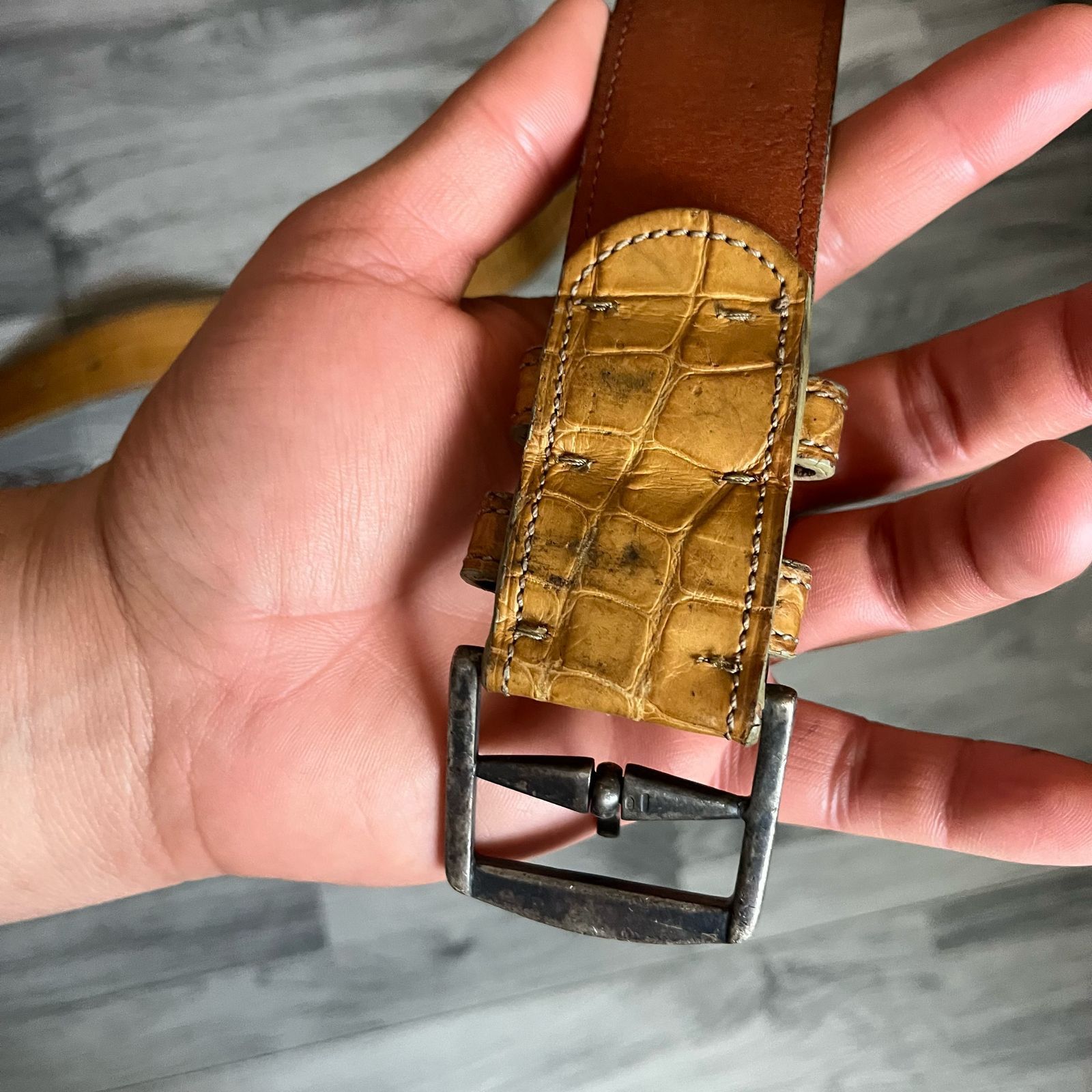Ralph Lauren Ralph Lauren Alligator Belt Sterling Silver Buckle Italy Size 28 - 5 Thumbnail