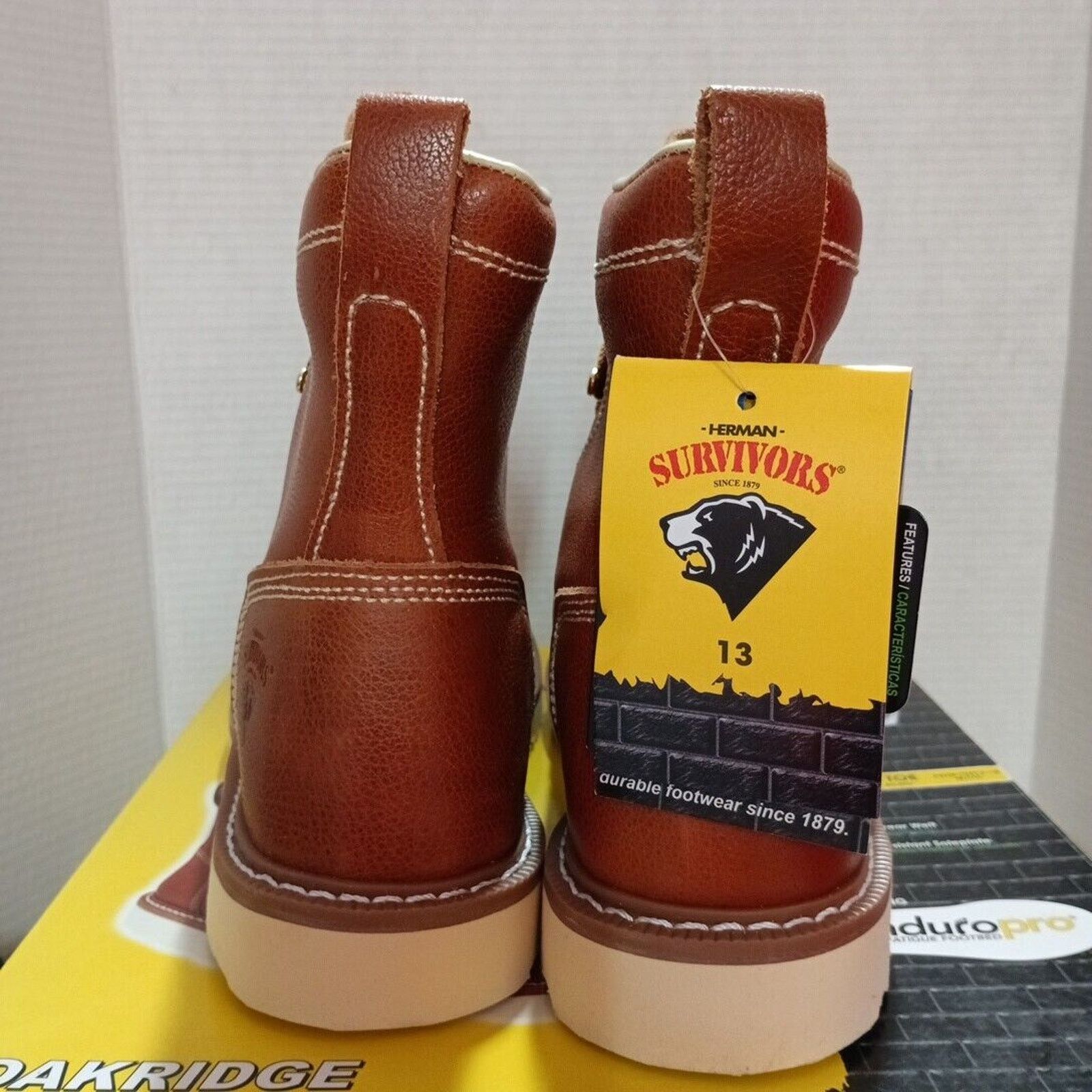 Other Herman Survivors Men's Size 13 6" Shaft Steel Toe Work Boots Size US 13 / EU 46 - 3 Thumbnail
