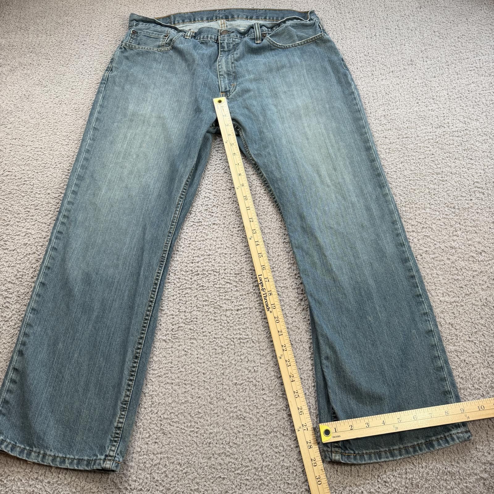 Levi's Levis 505 Jeans Mens 38x30 Regular Fit Blue Medium Wash Size US 38 / EU 54 - 4 Thumbnail