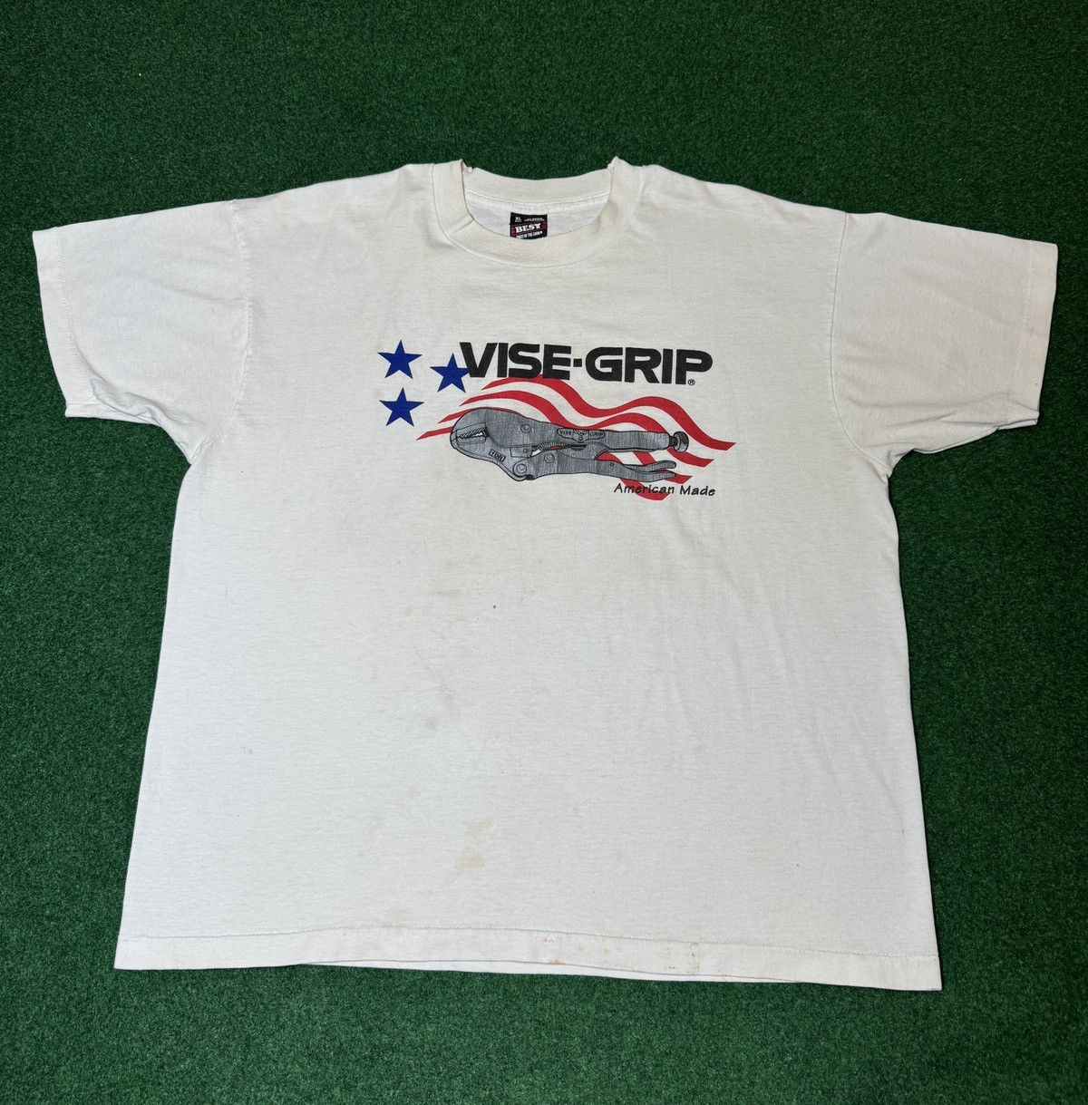 Fruit Of The Loom × Vintage Vintage 90s Vise Grip American Made Tools Mens XL T Shirt Size US XL / EU 56 / 4 - 1 Thumbnail