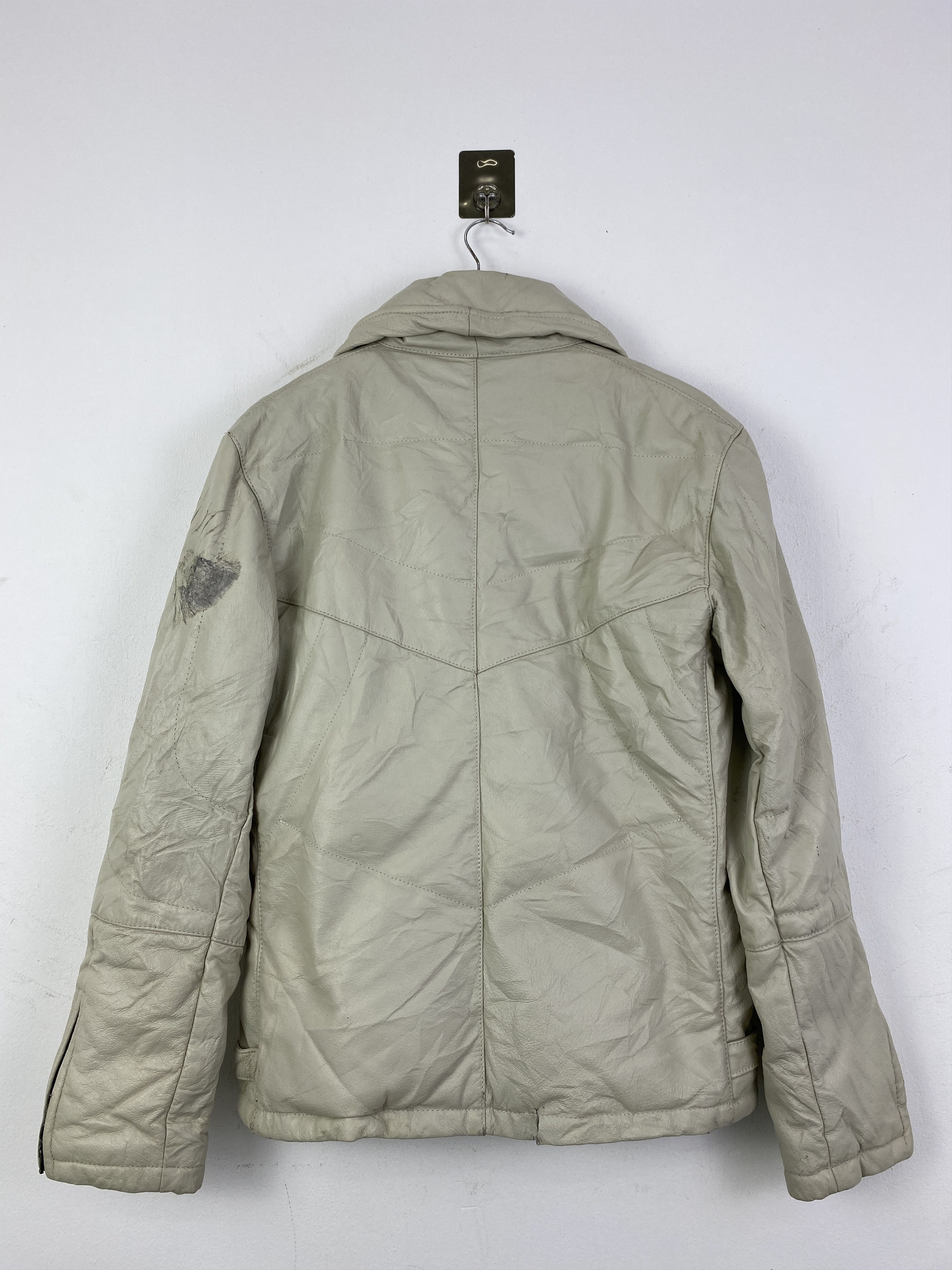 Other Vintage Roberto Massini Distressed Leather Jacket J0127 Size US L / EU 52-54 / 3 - 3 Thumbnail